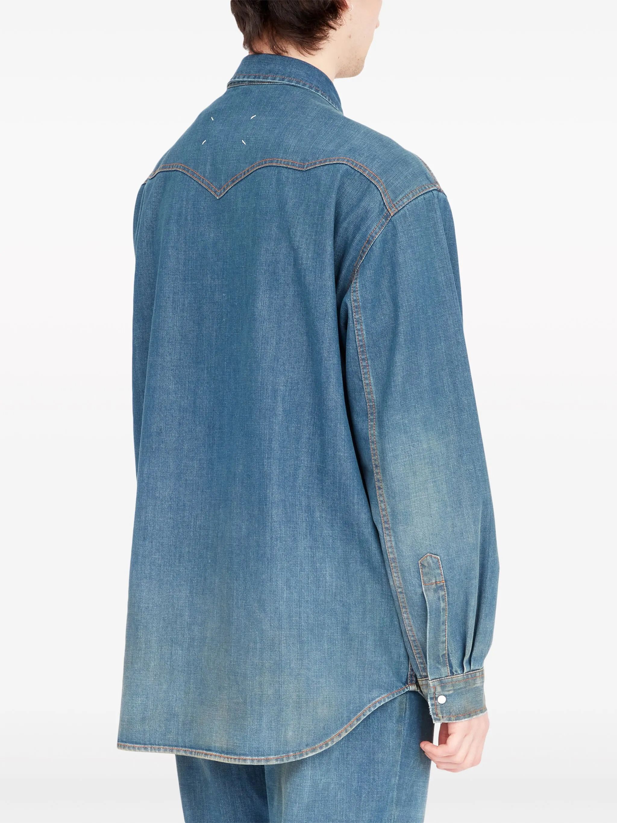 Maison Margiela oc11z0925 Denim Shirt in Blue Size US M / EU 48-50 / 2 - 4 Thumbnail