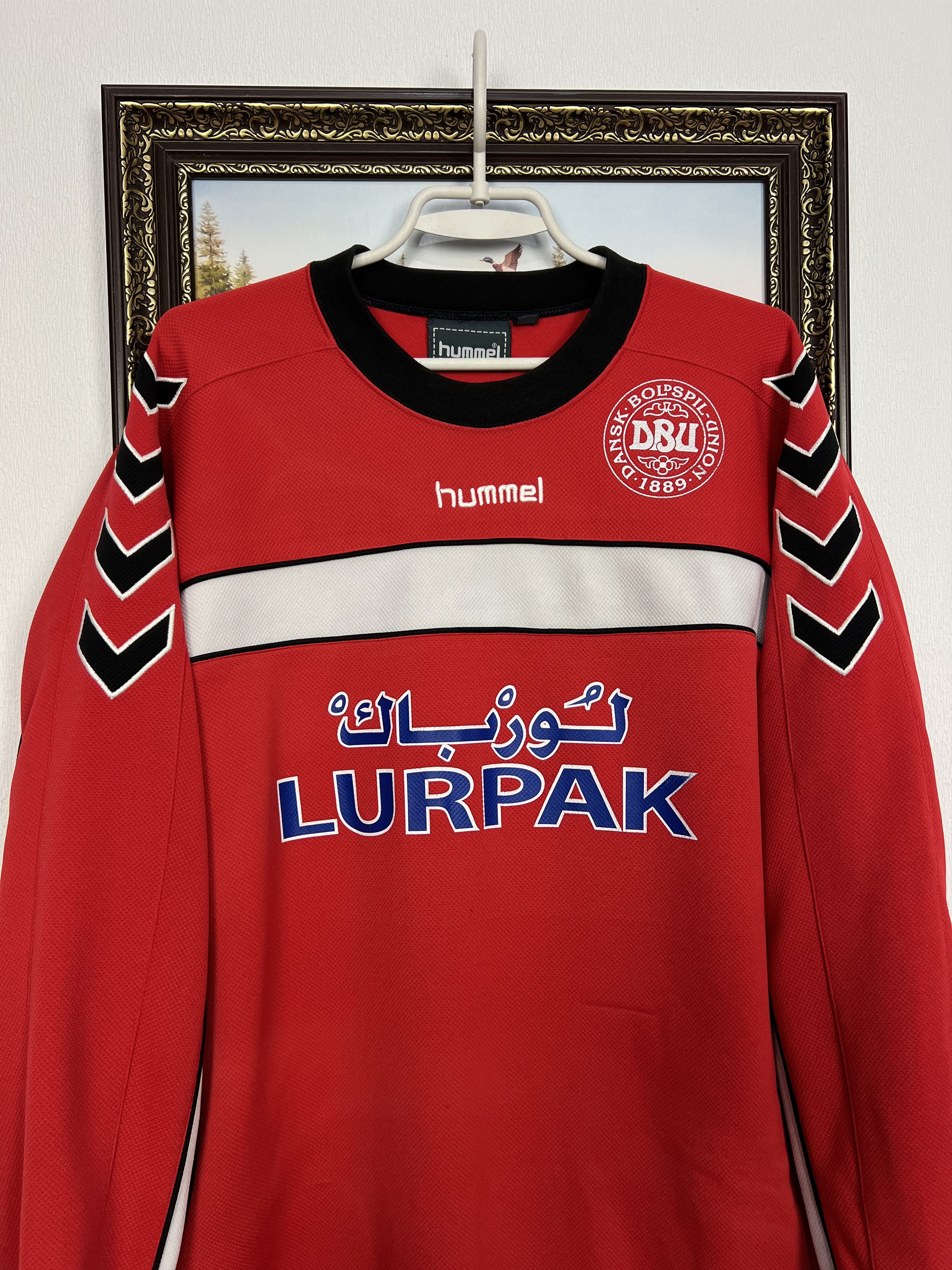 Hummel Denmark Football Sweatshirt Soccer Crewneck Player Issue Size US XL / EU 56 / 4 - 2 Thumbnail