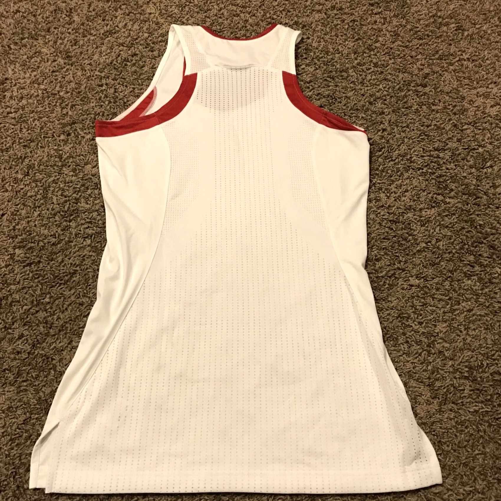 Adidas adidas Basketball Jersey Womens XS Tank Sleeveless White Red Polyester A22 Size XS / US 0-2 / IT 36-38 - 4 Thumbnail