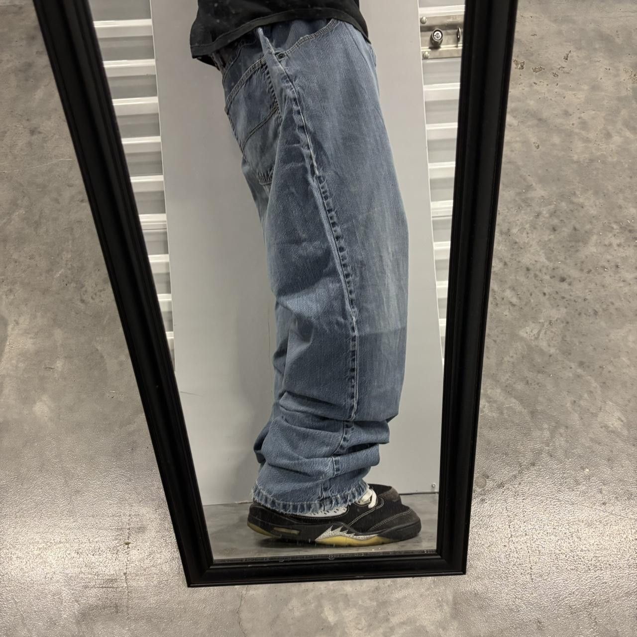 Japanese Brand × Vintage Crazy Vintage Y2K/2000s Baggy Medium Wash Distressed Denim Jeans! Size US 42 / EU 58 - 2 Thumbnail
