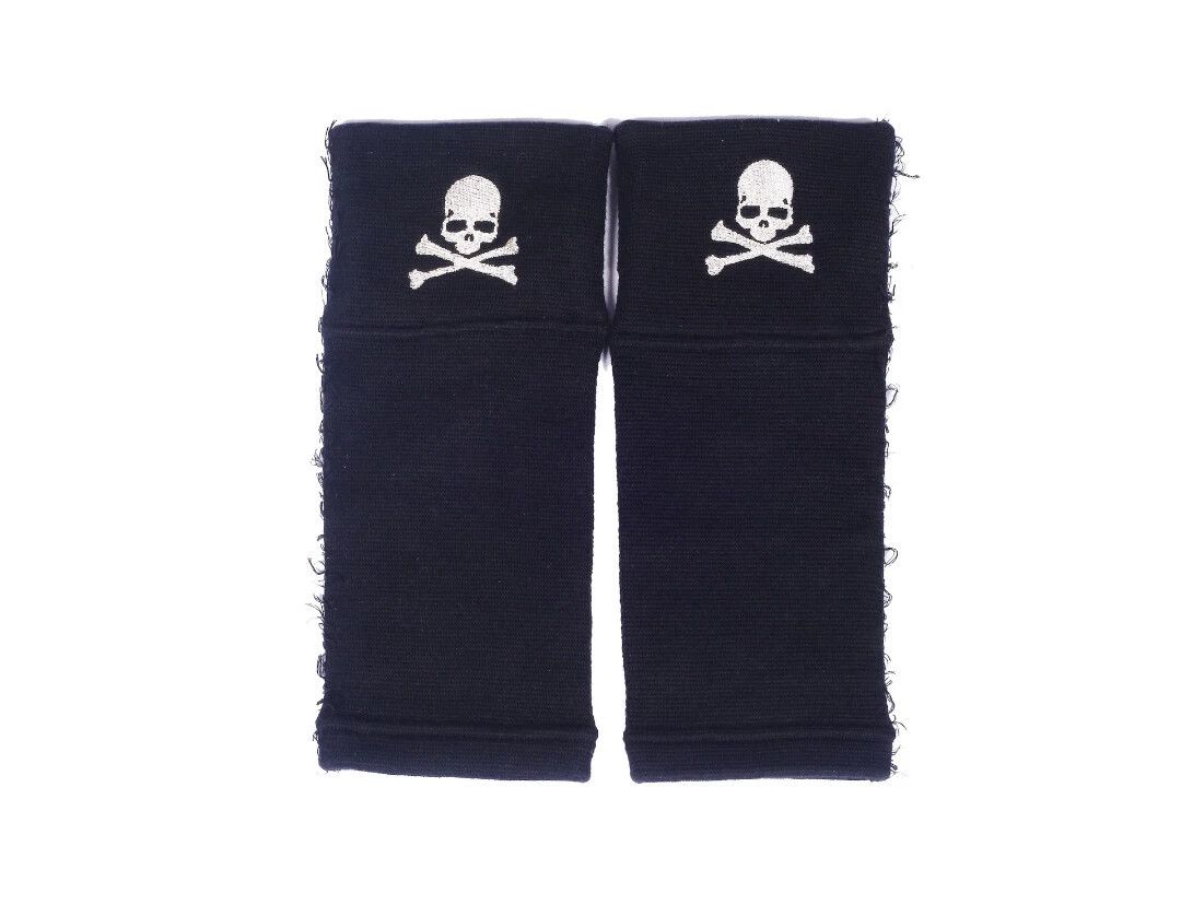 Mastermind Japan mmj long arm warmers fringe silver skull embroidery near new Size ONE SIZE - 1 Thumbnail