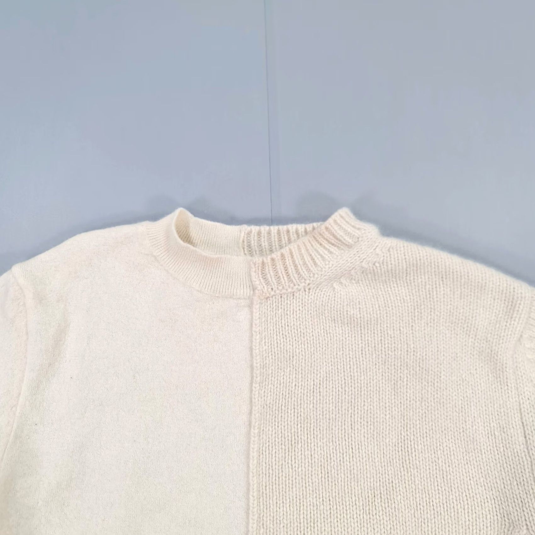 Stella McCartney Stella McCartney Jumper Wool Cashmere Ivory 36 XS Crew Neck Long Sleeve Raglan Logo Ruffle Knit Pullover Womens Size XS / US 0-2 / IT 36-38 - 2 Thumbnail