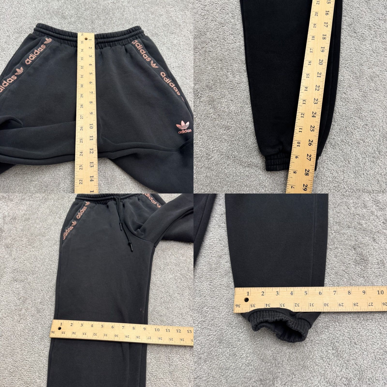 Adidas Adidas Originals Rose Gold Trefoil Taper Jogger Sweatpants Womens M Black Size 32" / US 10 / IT 46 - 10 Thumbnail