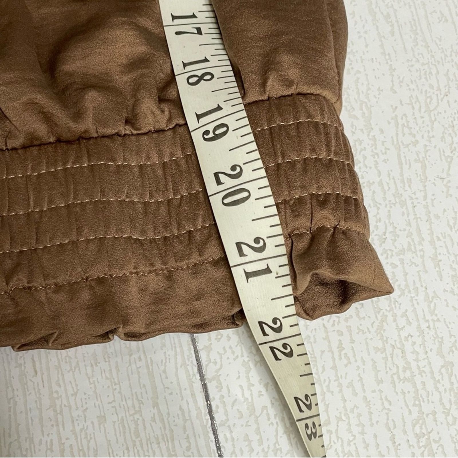 Other OLIVIA GREY Taupe Brown Gathered Bomber Jacket Size Small Size S / US 4 / IT 40 - 3 Thumbnail