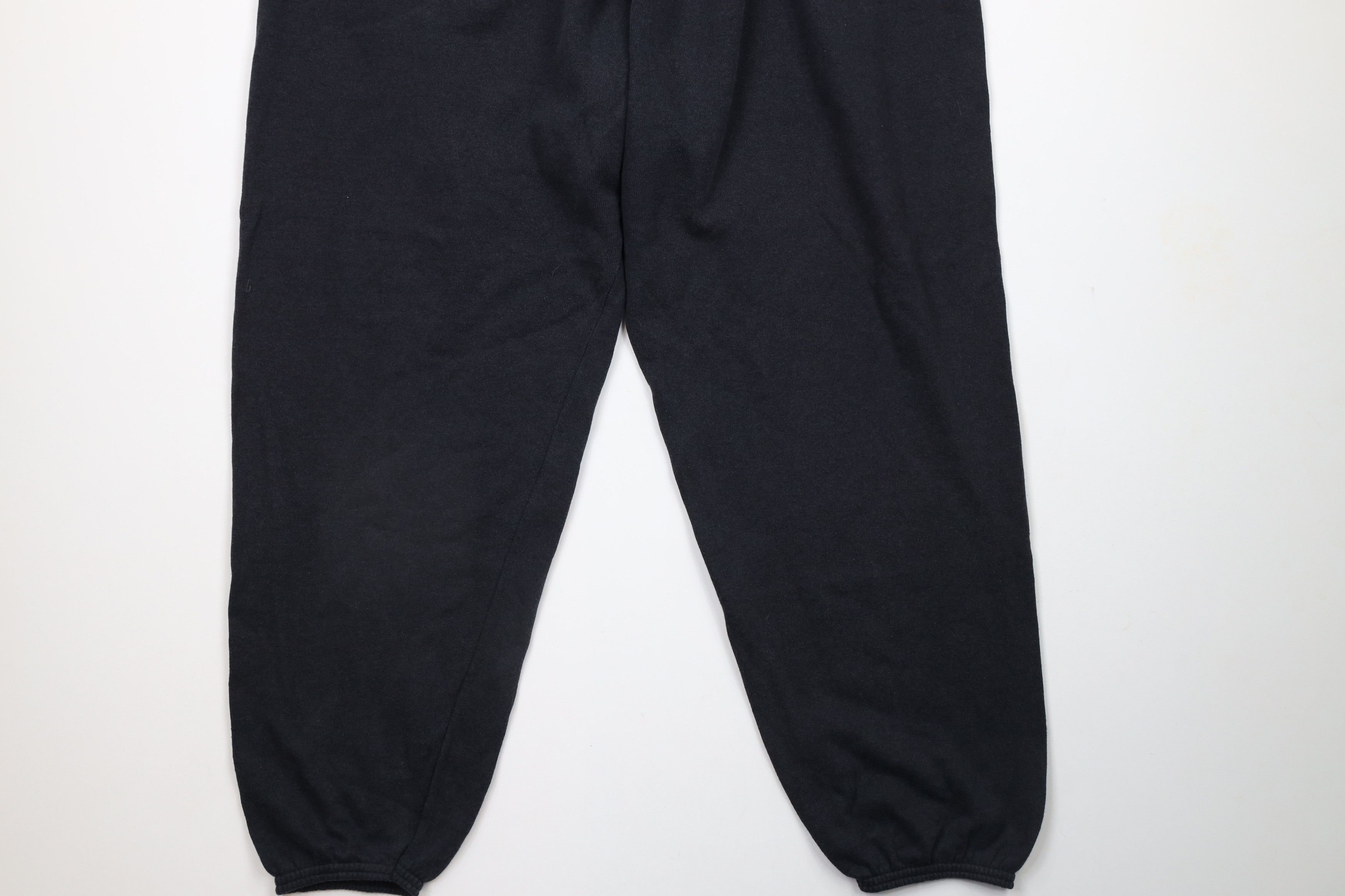 Vintage Vintage 90s Streetwear Blank Sweatpants Joggers Black USA Size 32" / US 10 / IT 46 - 4 Thumbnail
