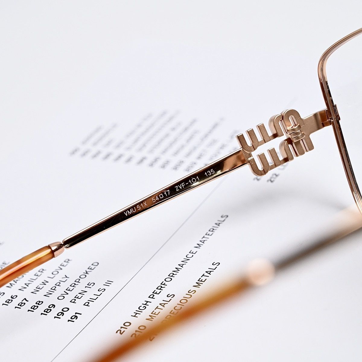 Miu Miu MIU MIU 0MU 51XV GLASSES Size ONE SIZE - 4 Thumbnail