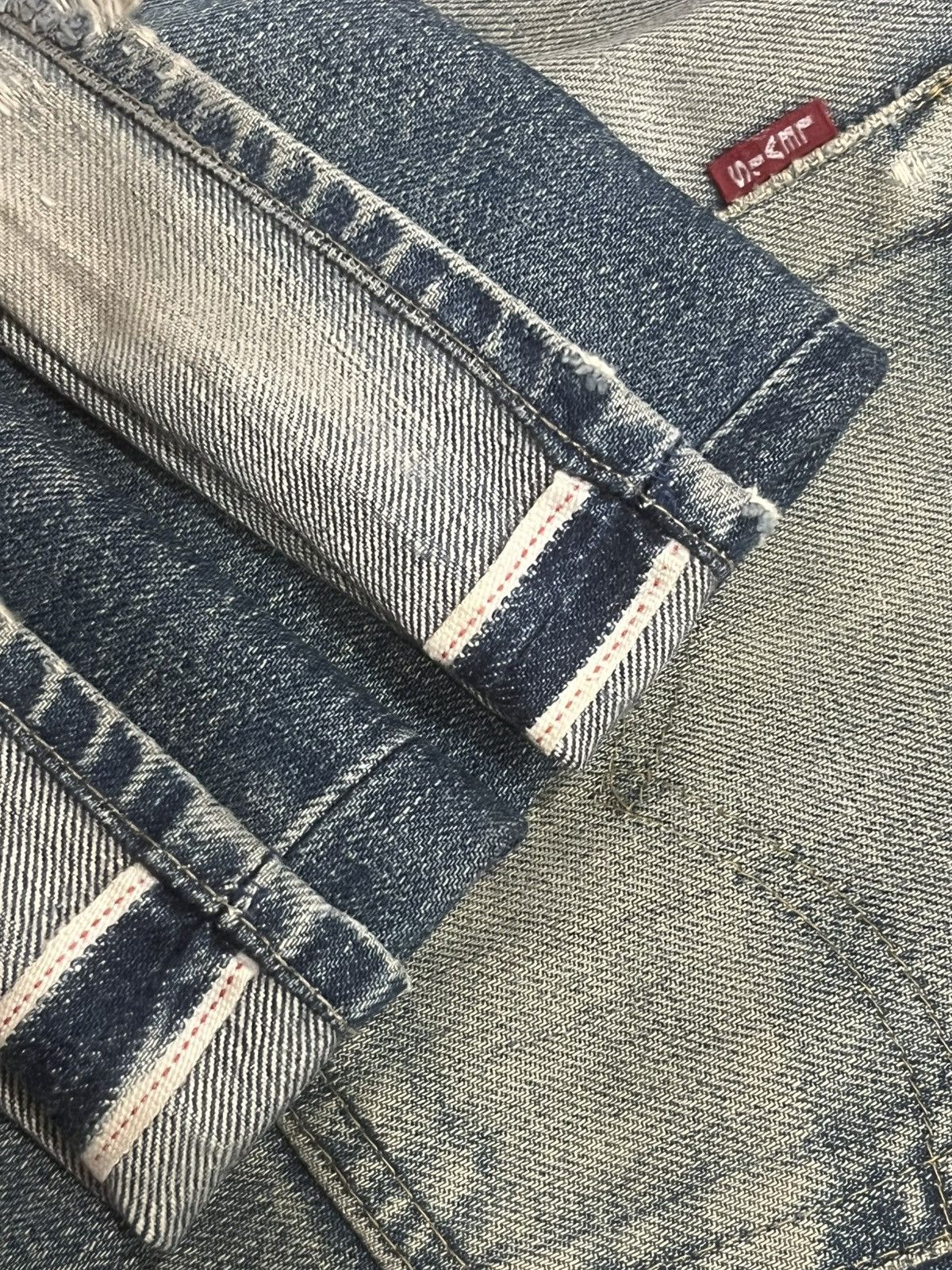 Levi's Levi’s 503BXX Big E Blue Mud Washed Distressed Selvedge Jean Size US 29 - 12 Thumbnail