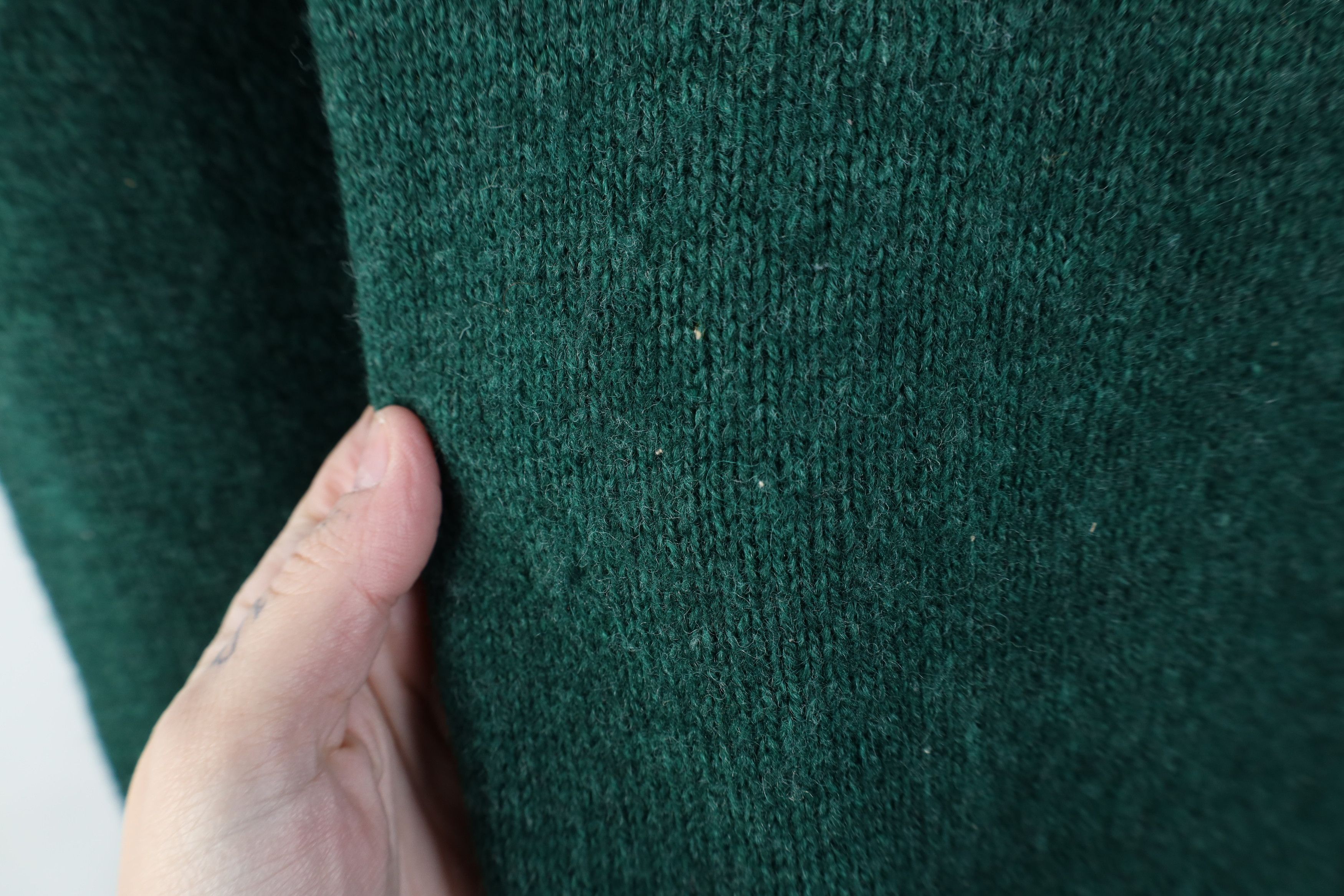 Vintage Vintage 70s Streetwear Knit Crewneck Sweater Green USA Size US XL / EU 56 / 4 - 4 Thumbnail