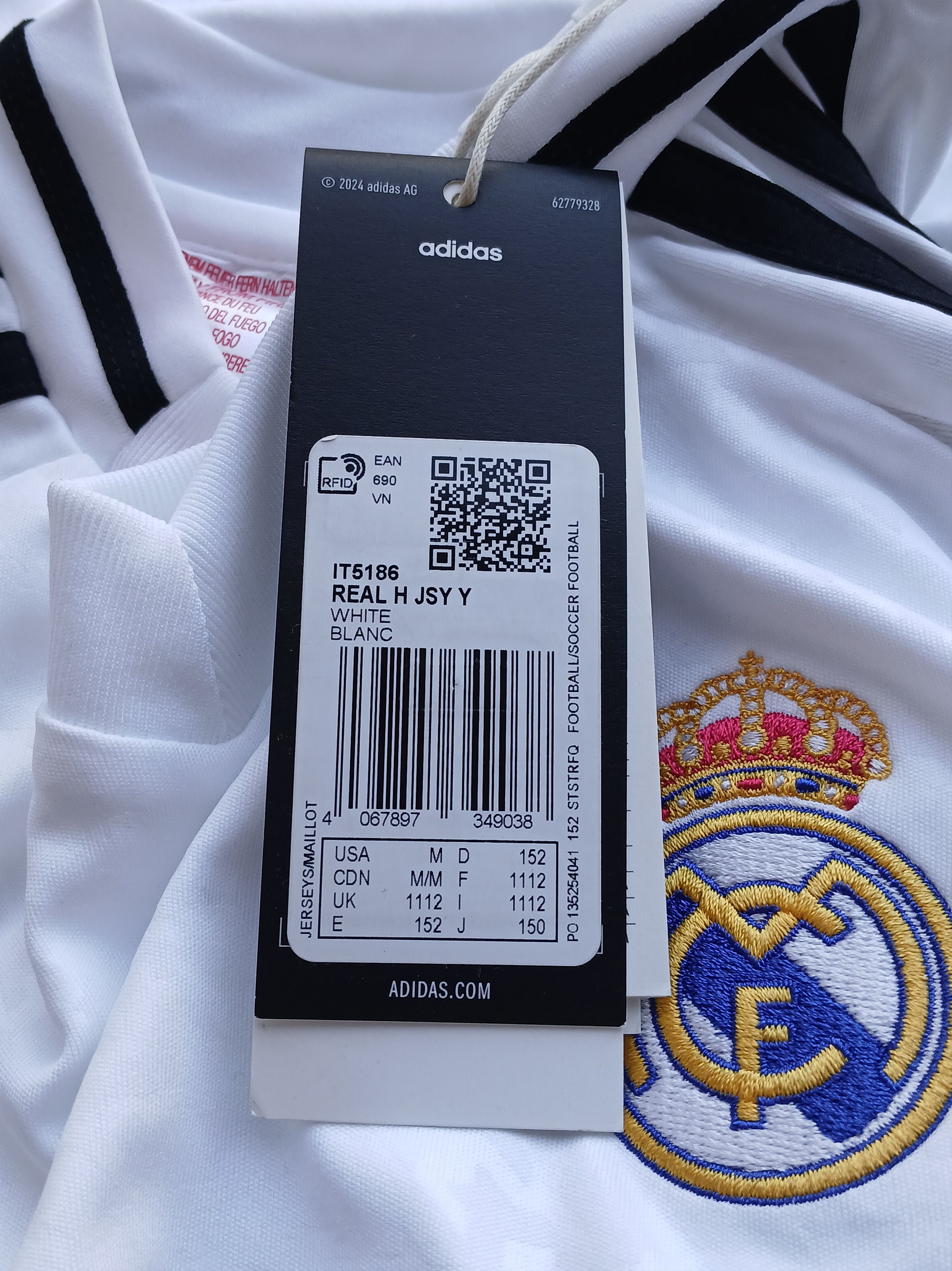 Adidas New KIDS Real Madrid 24/25 Home Football Jersey T-Shirt Size US M / EU 48-50 / 2 - 13 Thumbnail