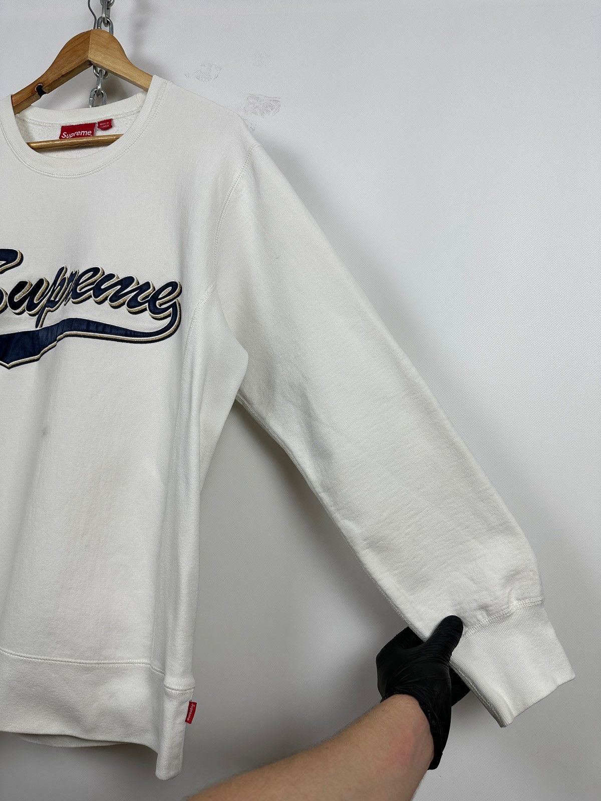 Supreme Supreme Brush Script White Crewneck Sweatshirt Size US L / EU 52-54 / 3 - 12 Thumbnail