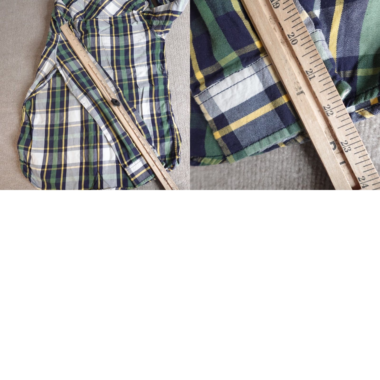JNCO JNCO Mens Shirt M White Green Plaid 100% Cotton Button-Up Collared Long Sleeve Casual Pockets Regular Mens Size US M / EU 48-50 / 2 - 8 Thumbnail