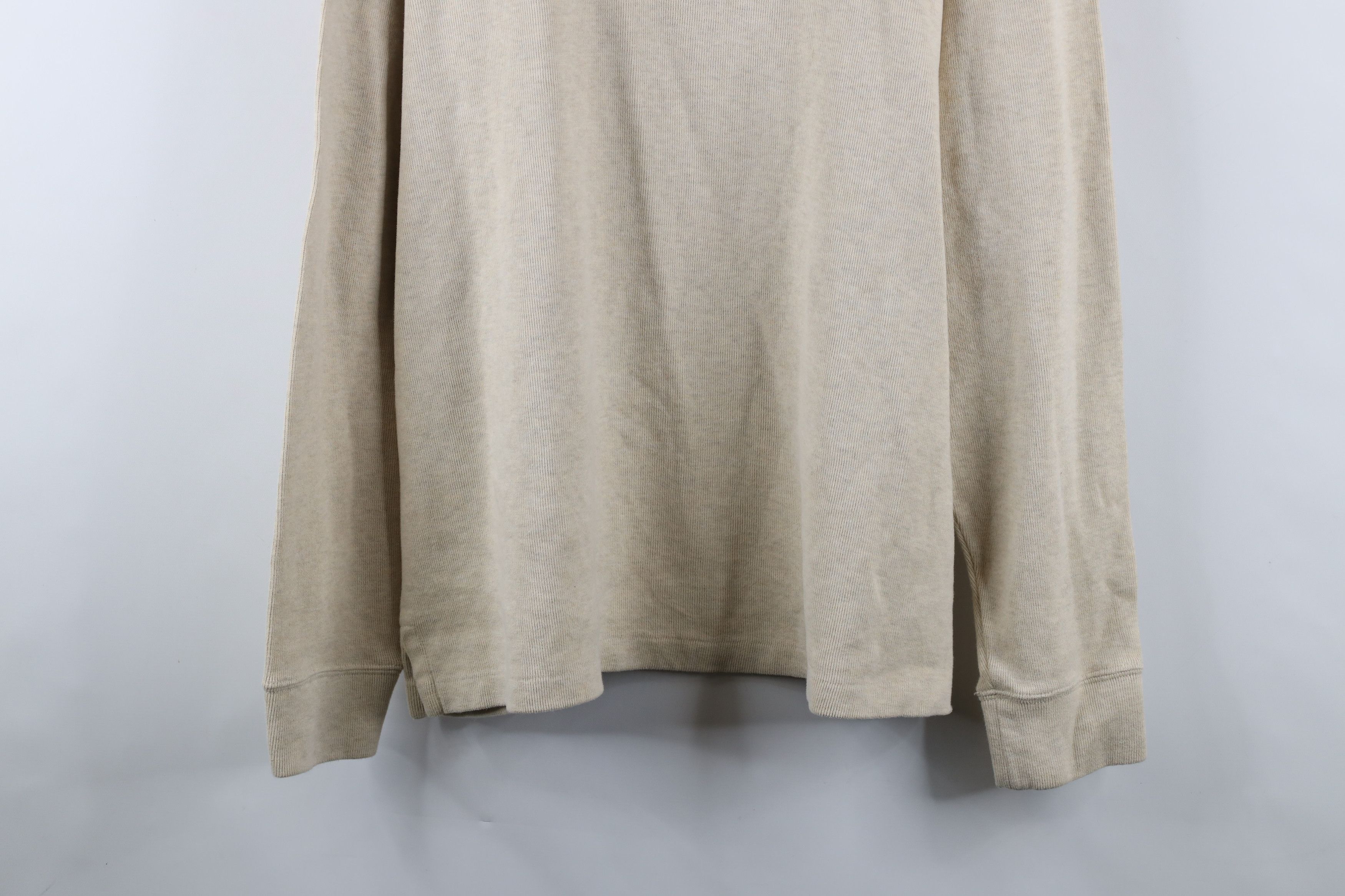 Ralph Lauren Vintage 90s Ralph Lauren Ribbed Knit Half Zip Sweater Beige Size US XXL / EU 58 / 5 - 3 Thumbnail