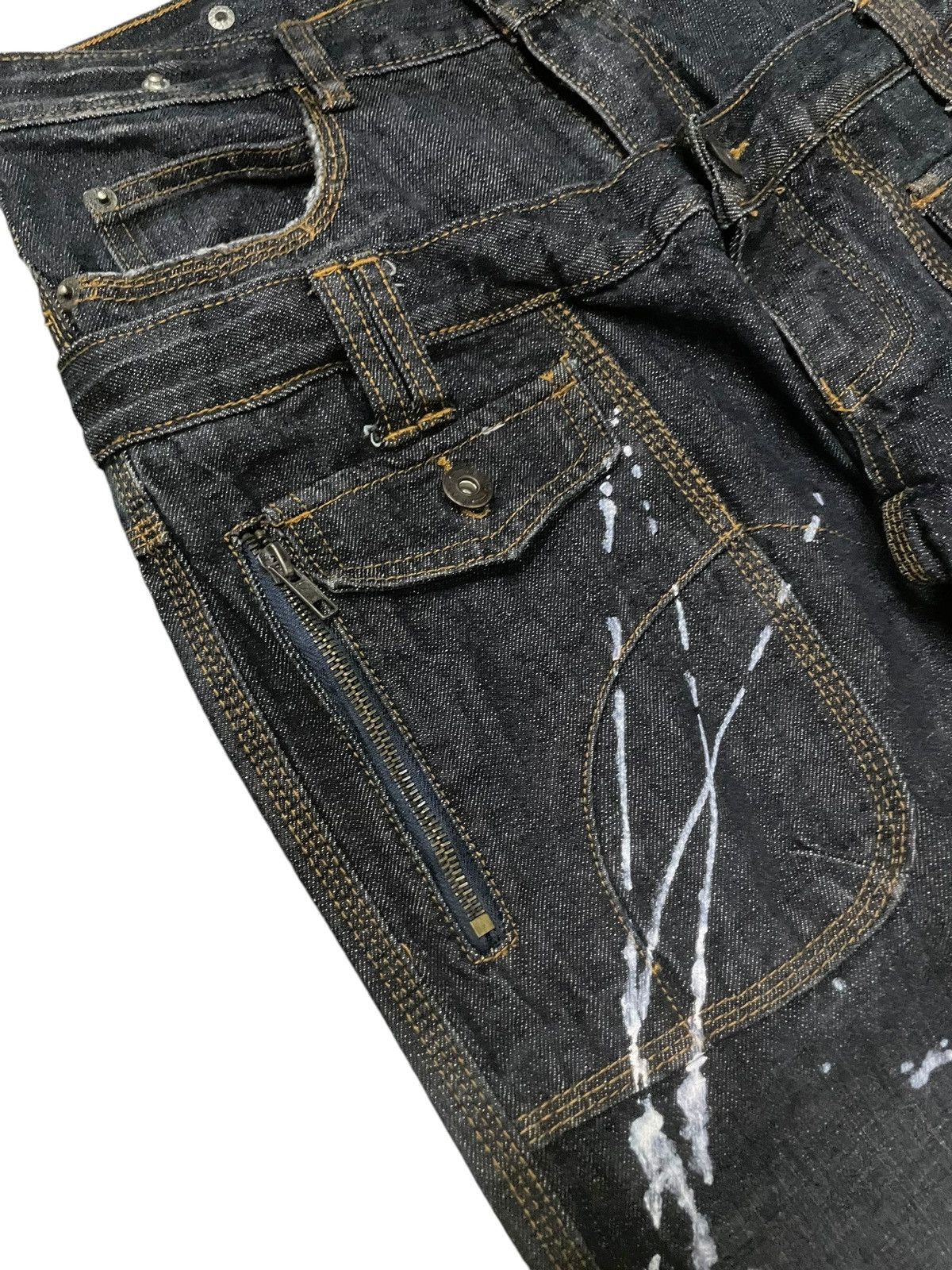 LOWBOX Aston Design Japan Double Waist Painter Loose Jeans Size US 30 / EU 46 - 10 Thumbnail