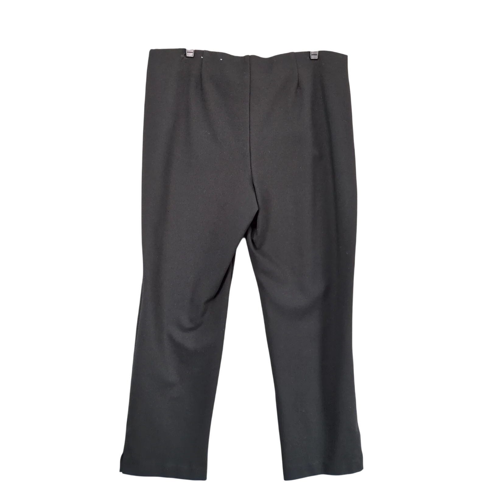 Chicos Chico's Black Straight Leg Pull-On Pants Women's 14 36x27" Size 36" / US 14 / IT 50 - 2 Thumbnail