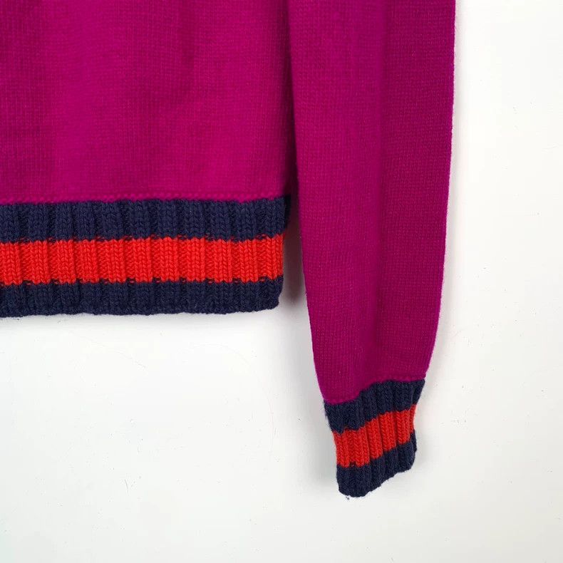 Gucci Gucci Rose-red strawberry diamond round-neck wool knitted s Size US M / EU 48-50 / 2 - 5 Thumbnail
