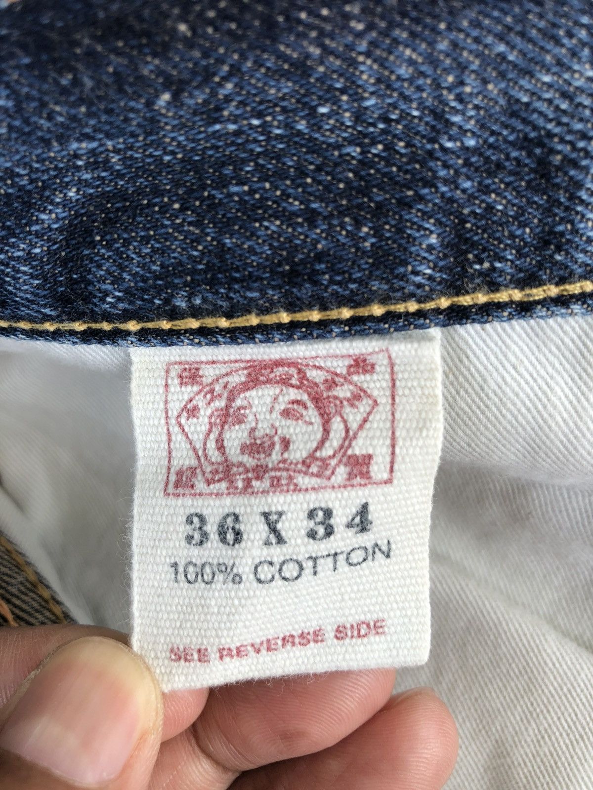 Evisu Evisu Lot 5040 Sakura Daicock Selvedge Denim Distressed Size US 35 - 23 Thumbnail