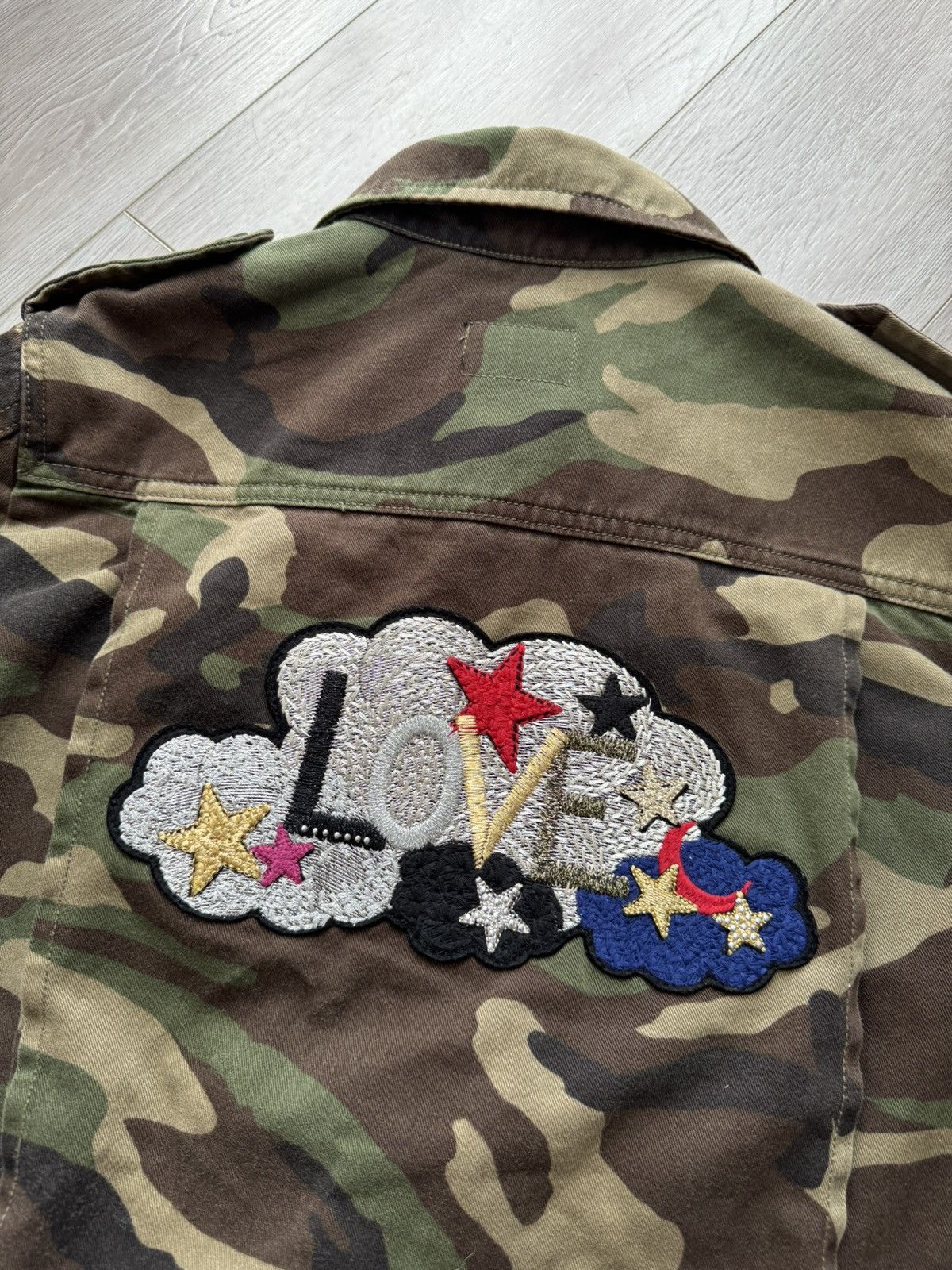 Saint Laurent Paris Saint Laurent “Love” Camo Trench Coat Jacket Size S / US 4 / IT 40 - 4 Thumbnail