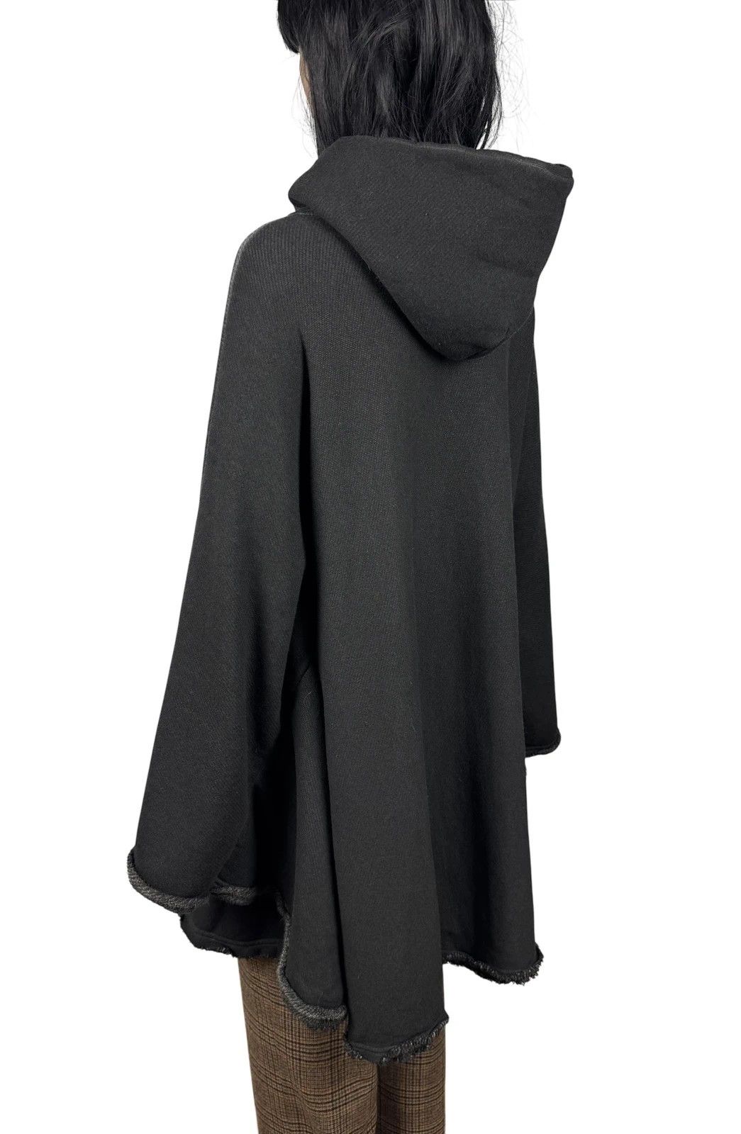 hannes roether Hannes Roether Poncho Hooded Cotton Garment Dyed One Size Size ONE SIZE - 7 Thumbnail
