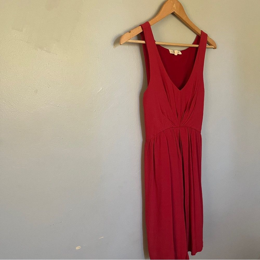Anthropologie Anthropologie Black Swan Chiffon V-Neck Dress Red Small Size S / US 4 / IT 40 - 4 Thumbnail