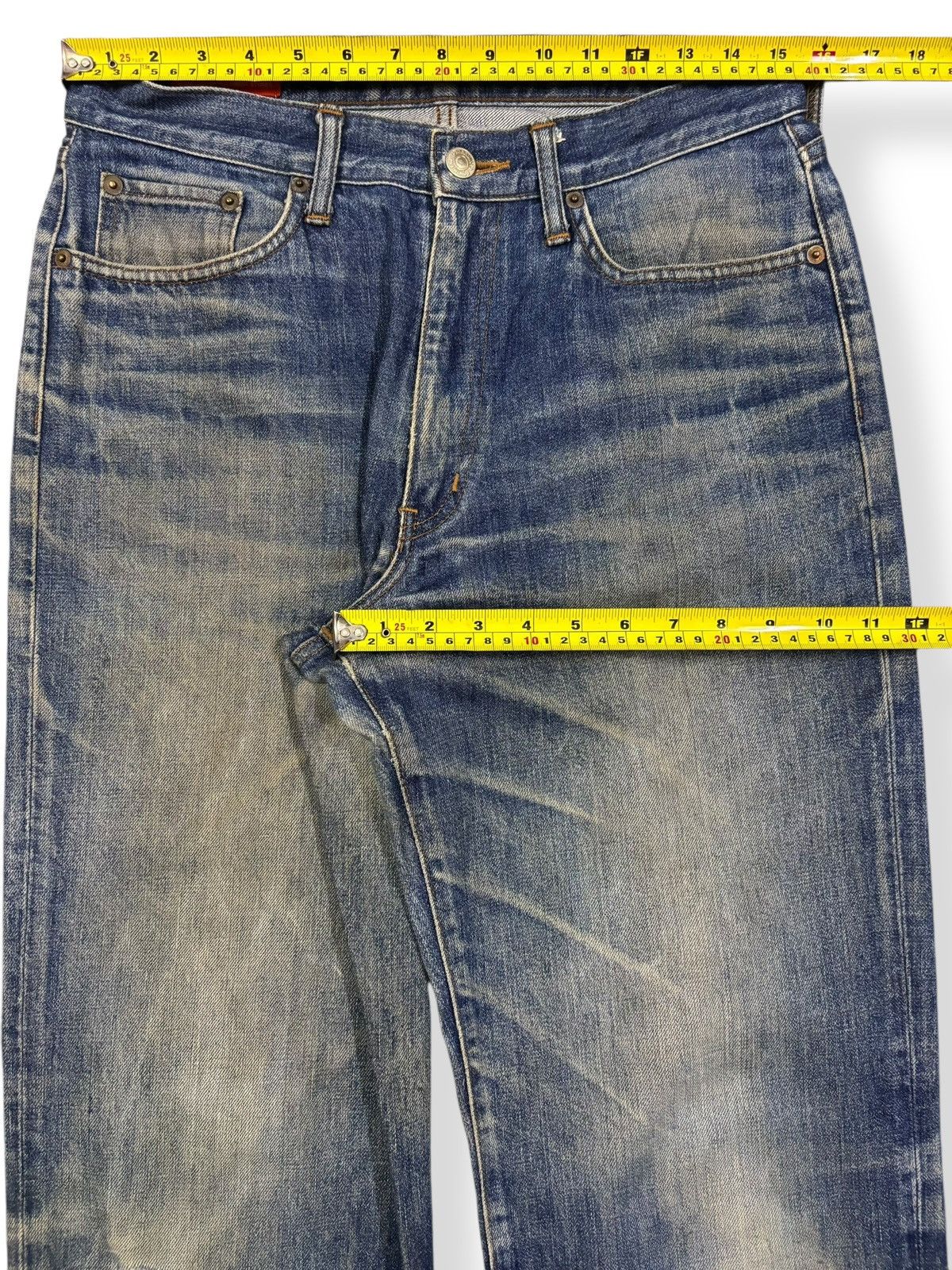 Edwin Vintage Rare Edwin Frontier Mud Wash Loose Distressed Jeans Size US 31 - 15 Thumbnail