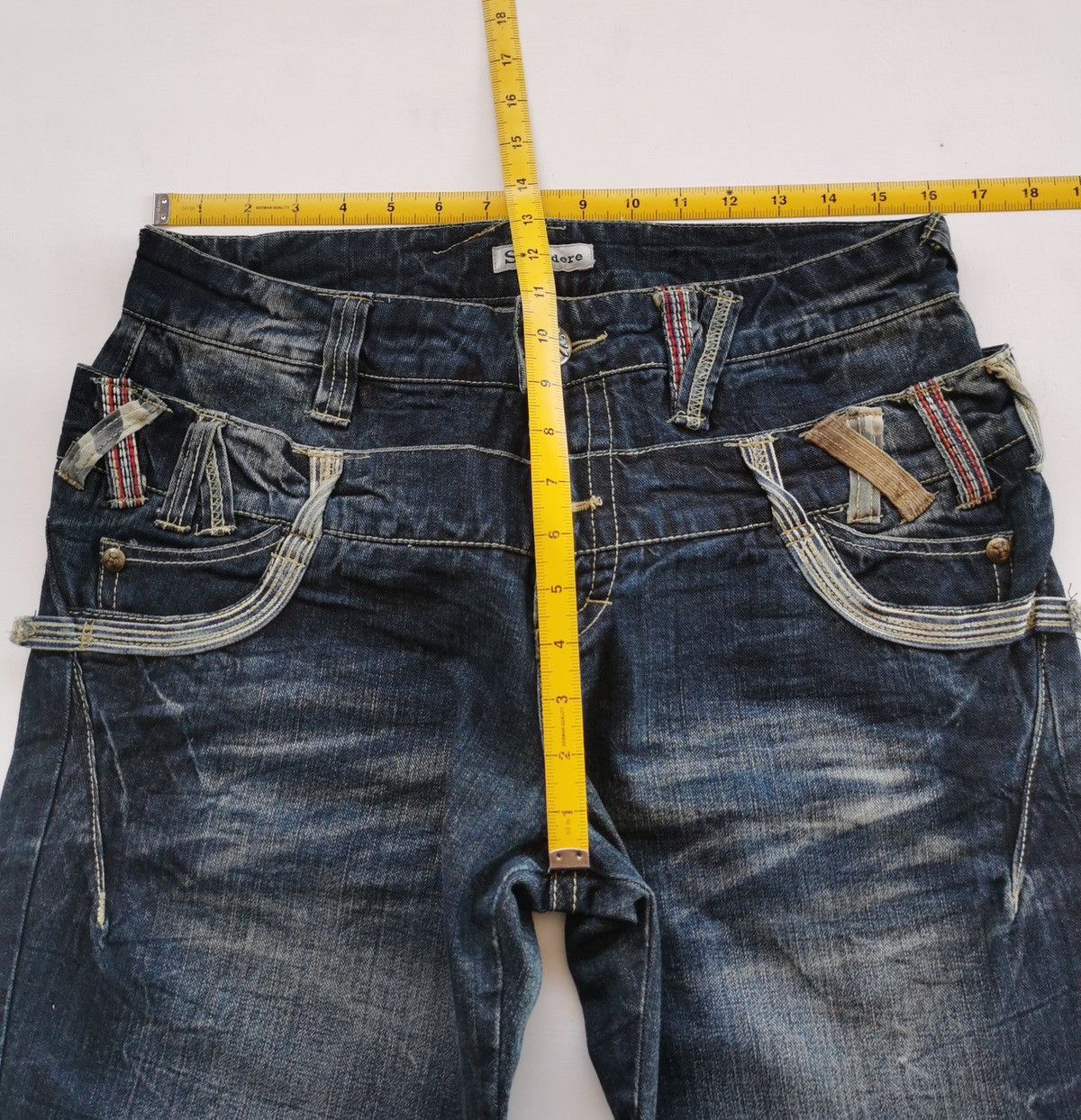 Kapital Sorridere Japan Double Waist Denim Jeans Size US 32 / EU 48 - 11 Thumbnail