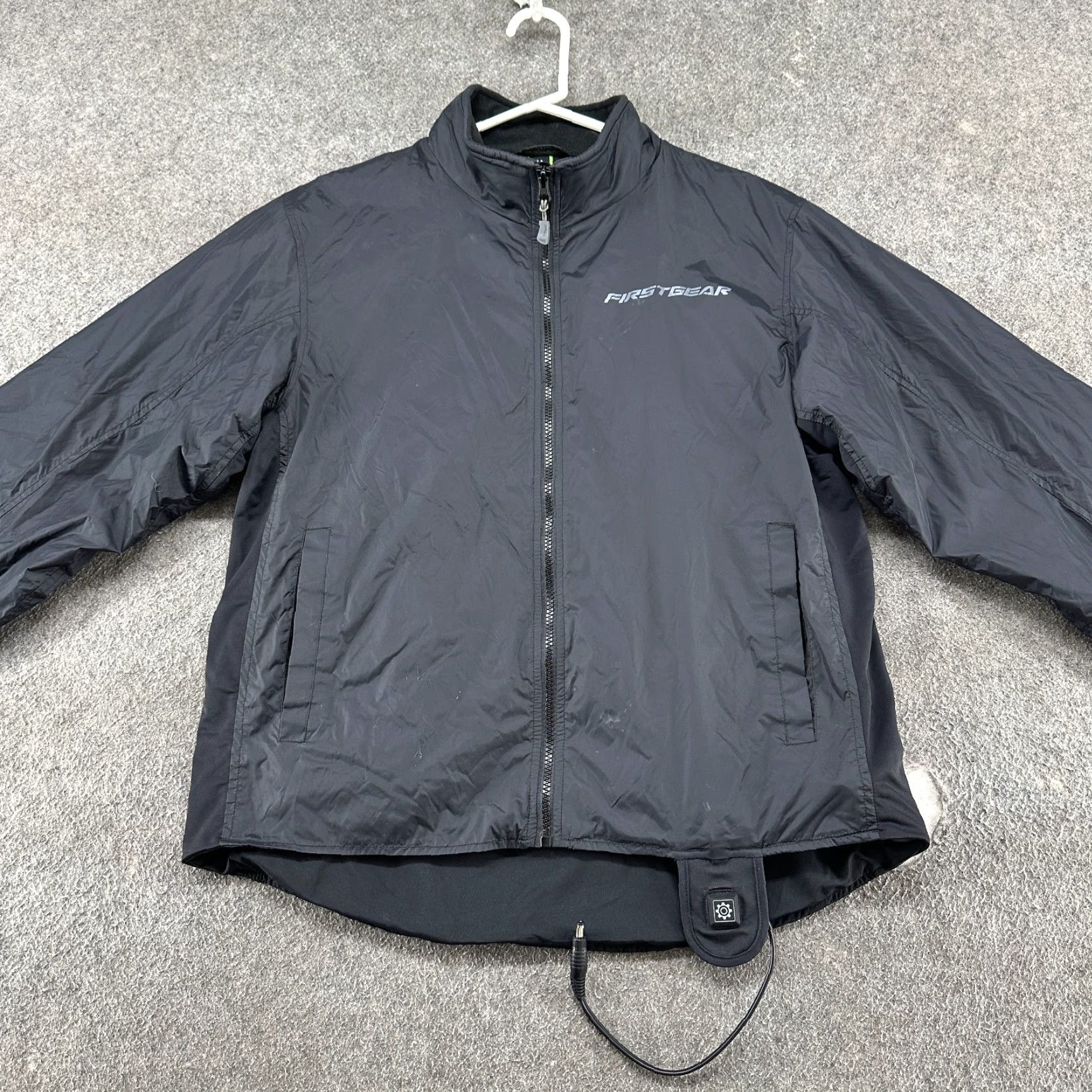 Vintage First Gear Jacket Mens M Black Windbreaker Full Zip Heated Motorcyle UNTESTED Size US M / EU 48-50 / 2 - 4 Thumbnail