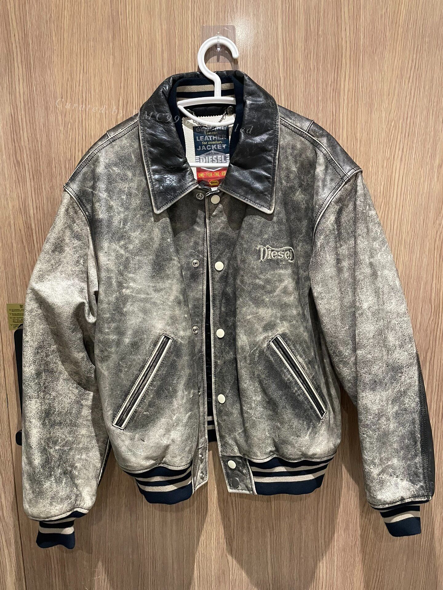 Diesel Diesel Vintage 90's Leather Bomber Jacket Spellout | Grailed