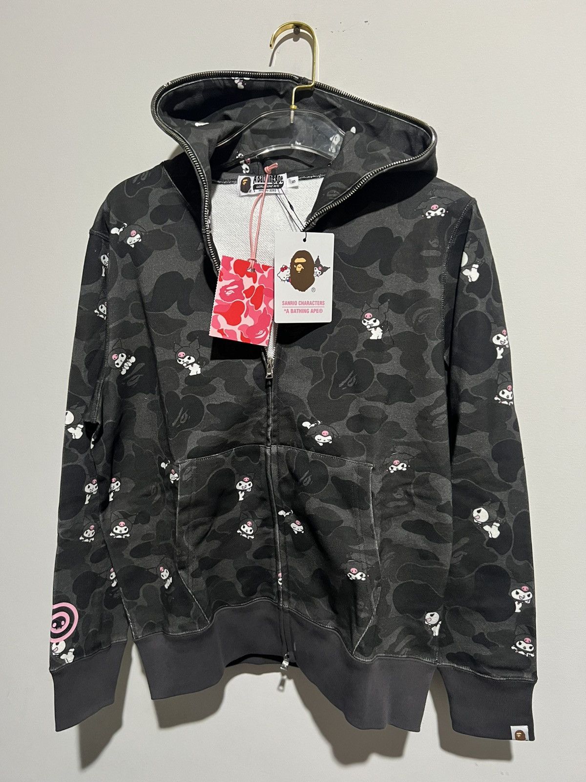 Bape x SANRIO Characters Kuromi Camo Full Zip Hoodie