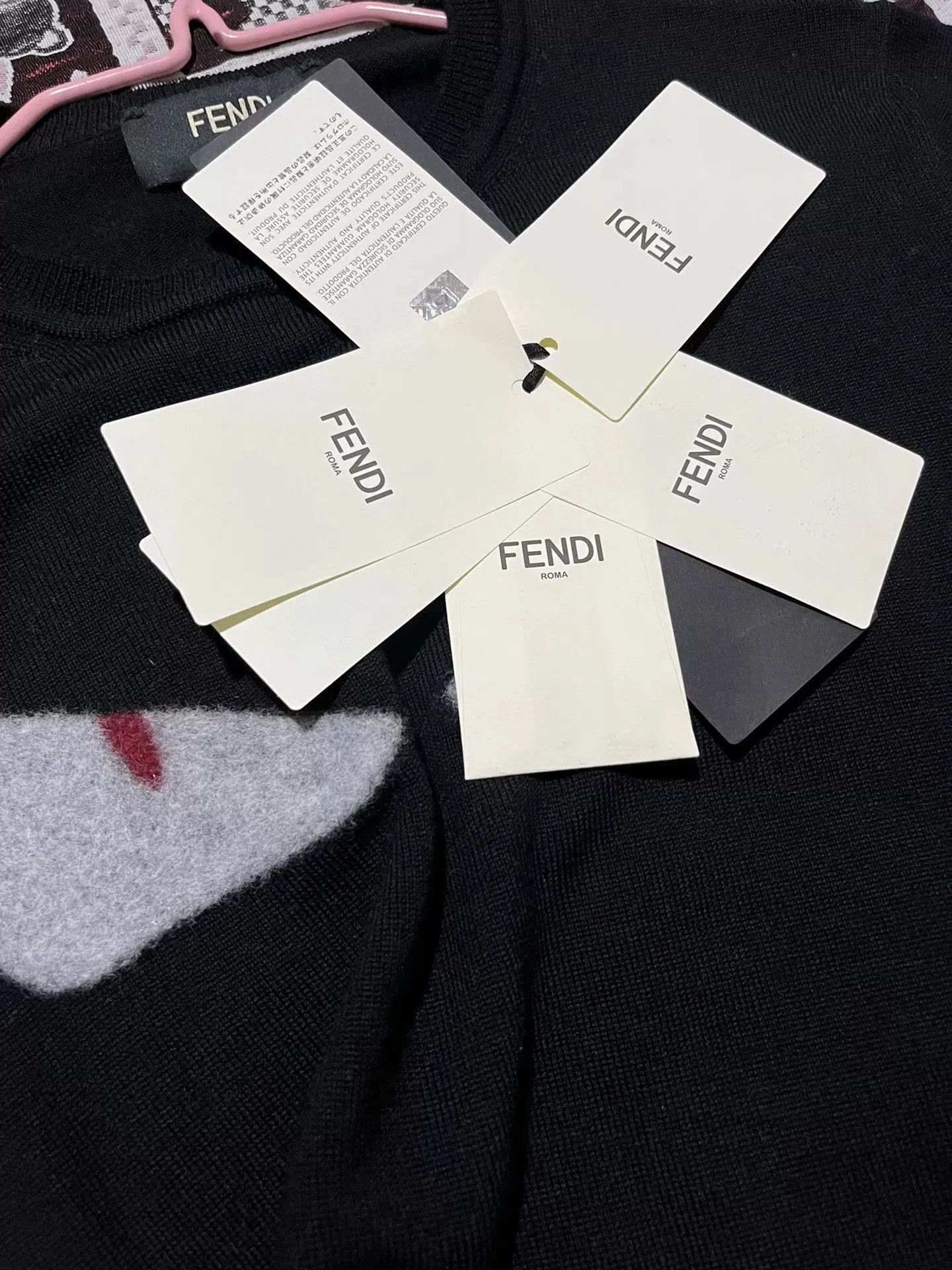 Fendi Fendi New Monster Black Wool Sweater. Size US S / EU 44-46 / 1 - 3 Thumbnail