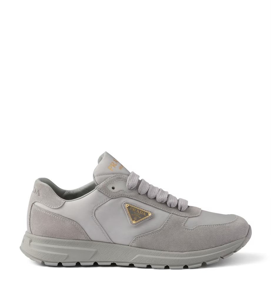 Prada o1B3y1r0526 Suede and Re-Nylon Prax 2.0 Sneakers in Grey Size US 7 / IT 37 - 1 Thumbnail