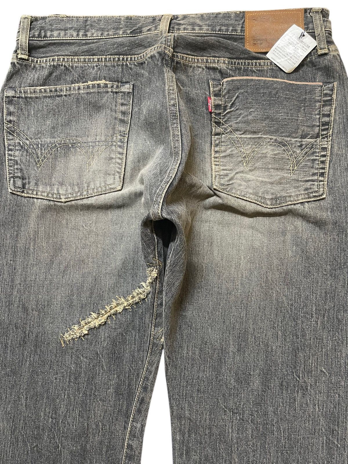 Edwin 💥Deadstock💥 BNWT Vintage Edwin 505 Selvedge Wide Leg Distres Size US 34 / EU 50 - 6 Thumbnail