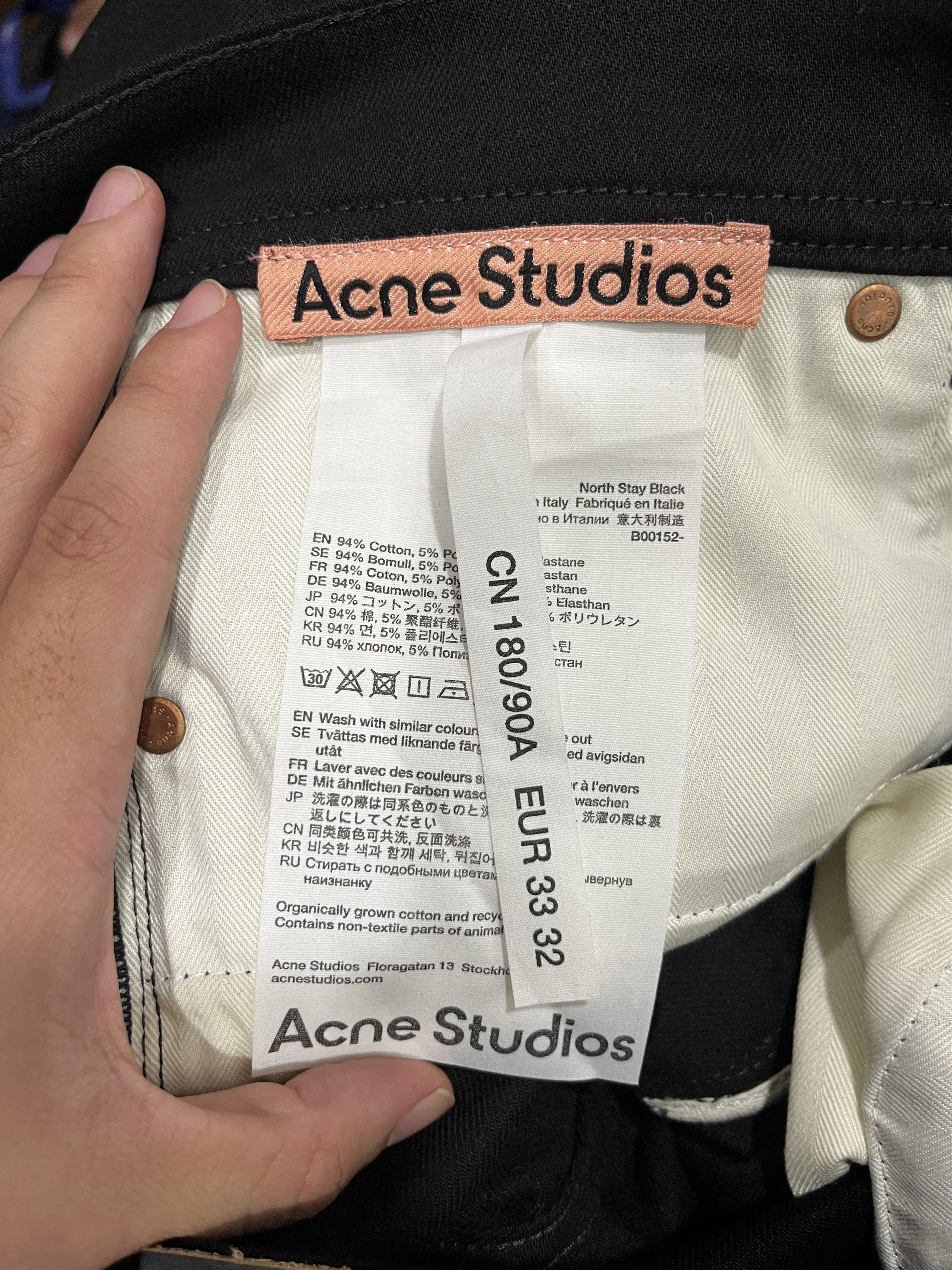 Acne Studios Black Jeans (Slim Fit) Size US 32 / EU 48 - 3 Thumbnail