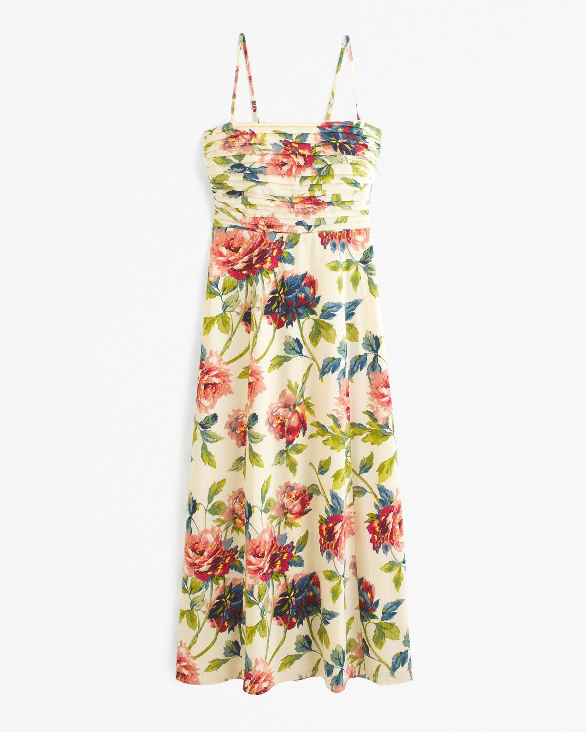 Abercrombie & Fitch Abercrombie & Fitch Emerson Crepe Smoked Back Midi Dress Size XL / US 12-14 / IT 48-50 - 4 Thumbnail