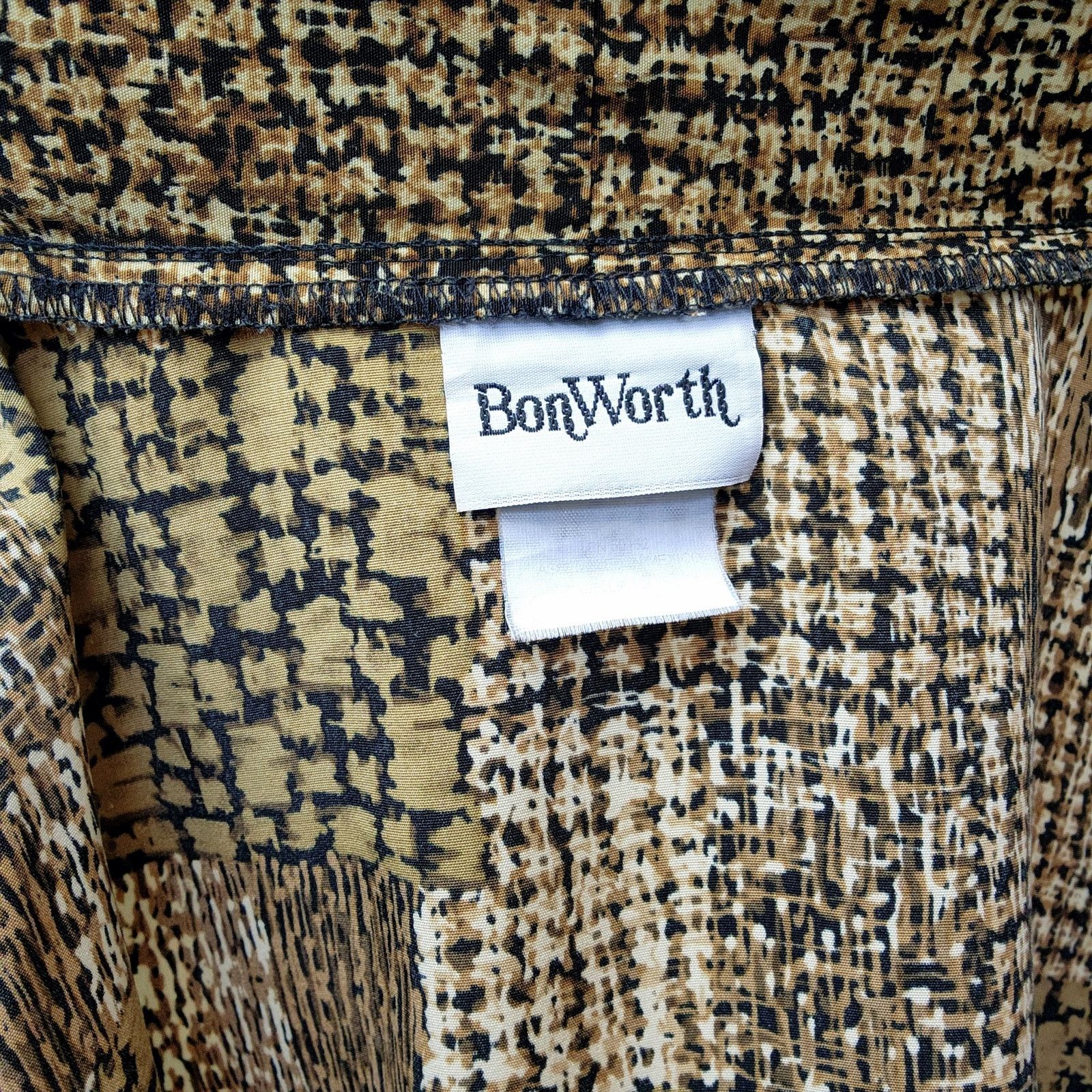 Other Vintage Neutral Throw Over Open Front Shirt Patchwork L Size L / US 10 / IT 46 - 8 Thumbnail