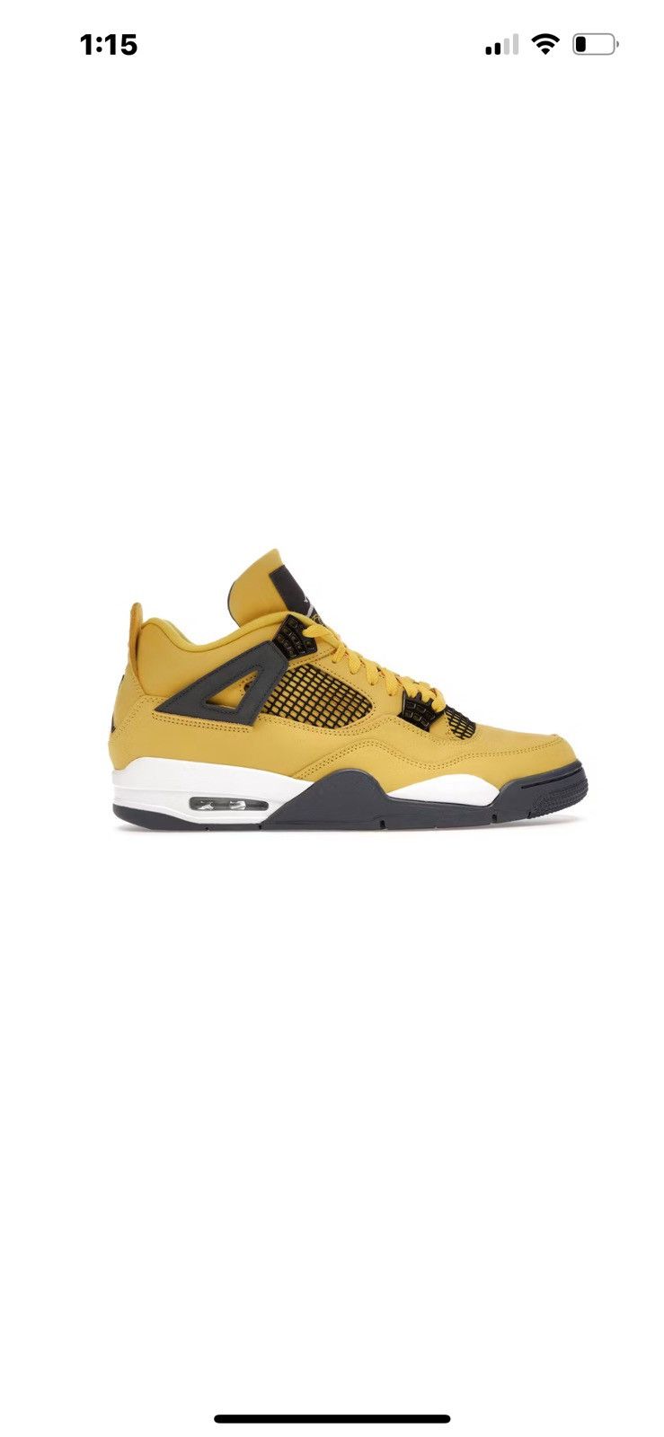 Jordan Brand Jordan 4 Lightning 2021 Size US 8 / EU 41 - 1 Thumbnail