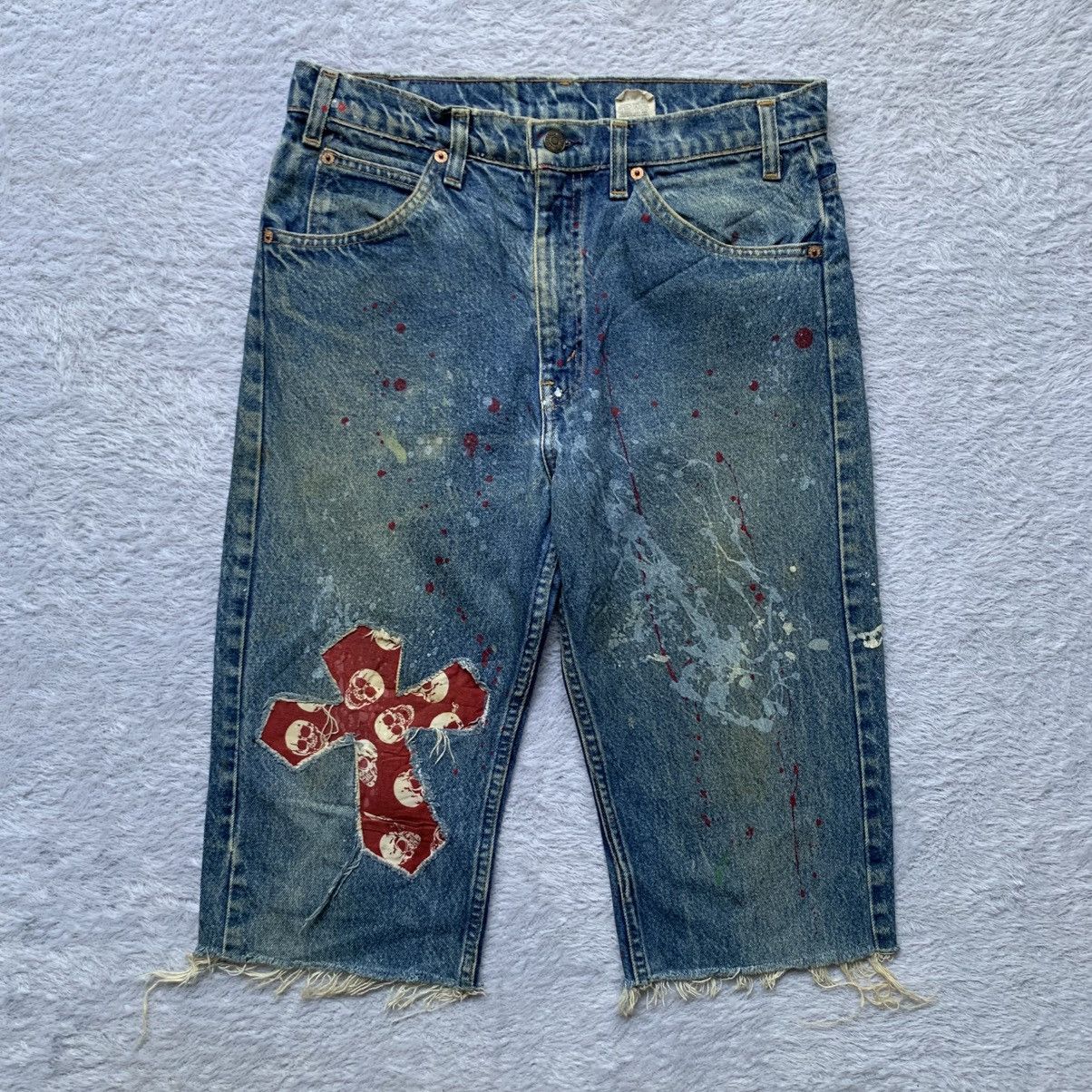 Levi's Vintage Clothing vintage 90’s Levi's 505 skull-patterned paint splatter denim Size US 32 / EU 48 - 1 Thumbnail