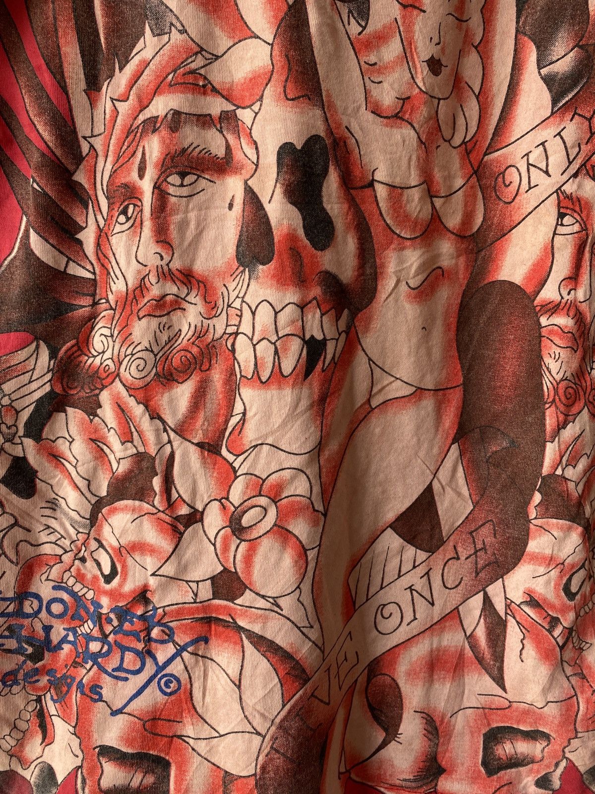 Christian Audigier × Ed Hardy × Japanese Brand Ed Hardy By Christian Audigier Naked Print T Shirt Size US M / EU 48-50 / 2 - 8 Thumbnail