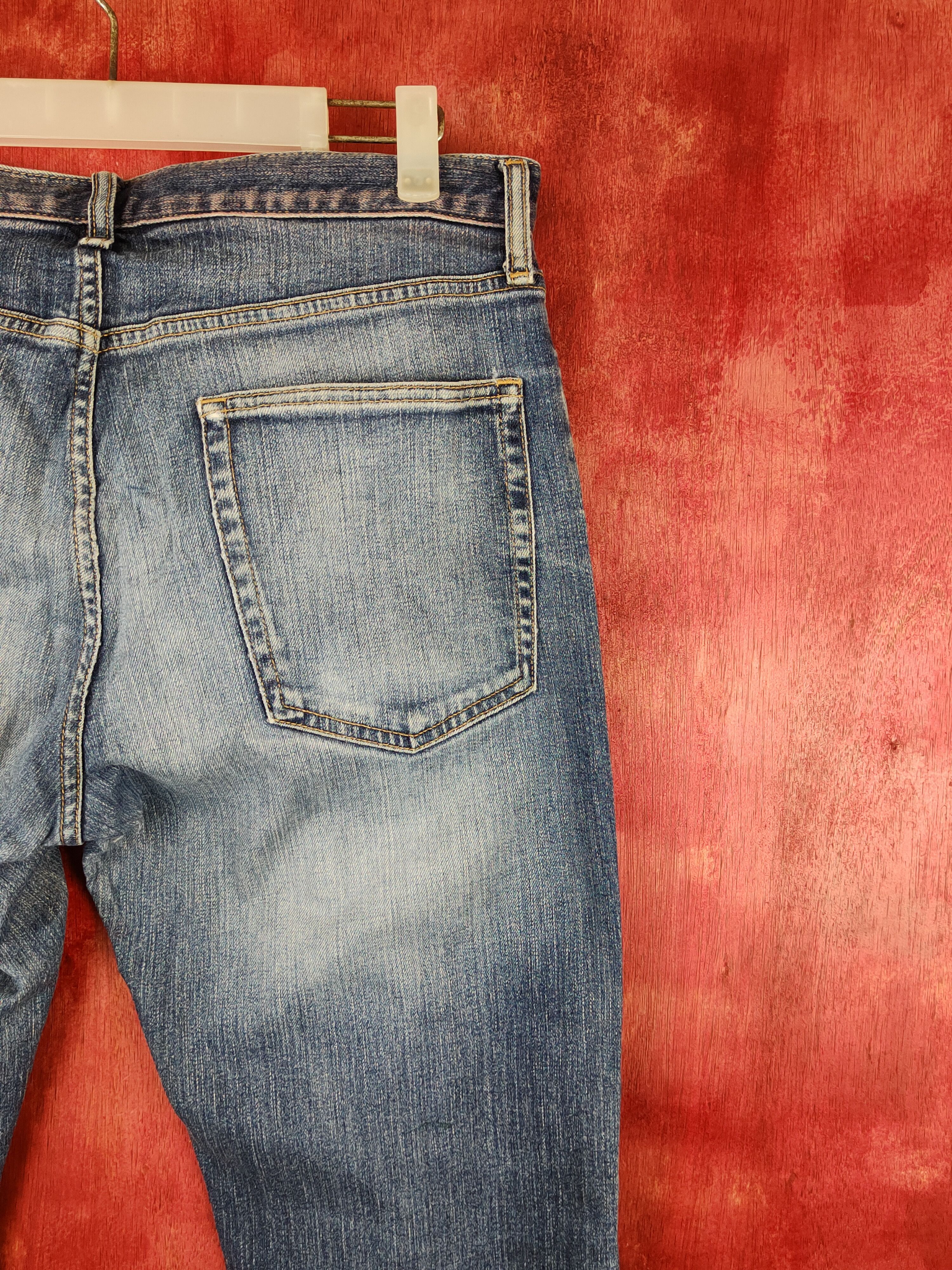 GU GU Blue Faded Distressed Ripped Jeans #S16692 Size US 33 - 11 Thumbnail