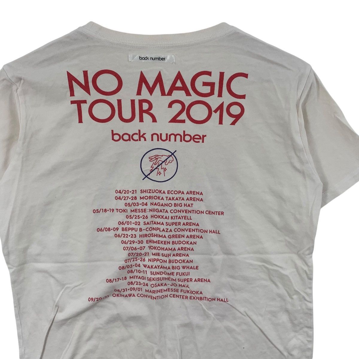Band Tees NO MAGIC TOUR 2019 Back Number Official Merchandise Tee Size US M / EU 48-50 / 2 - 7 Thumbnail