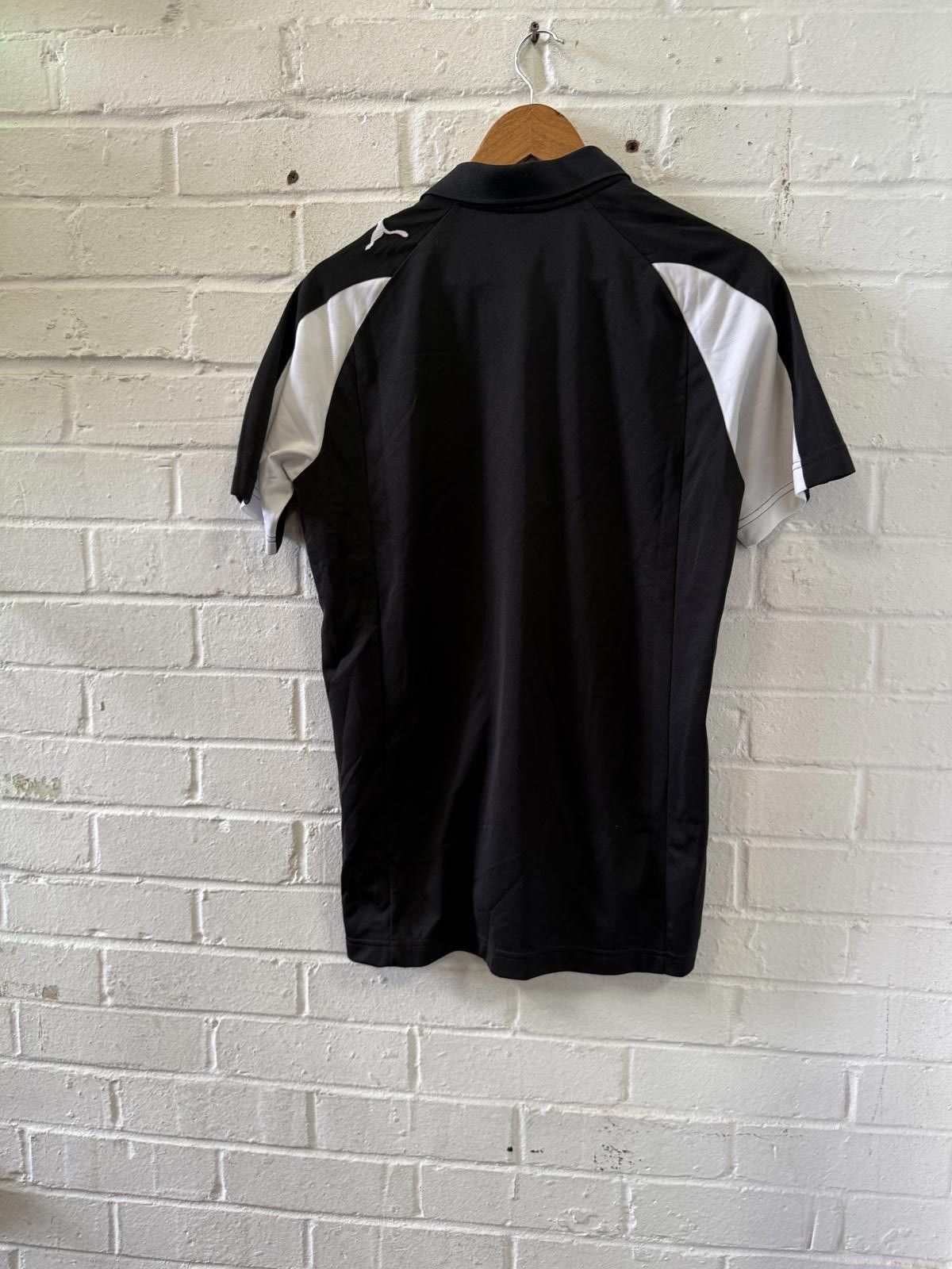 Puma Puma Men's Black and White Short Sleeve Polo Shirt Size M Size US M / EU 48-50 / 2 - 3 Thumbnail