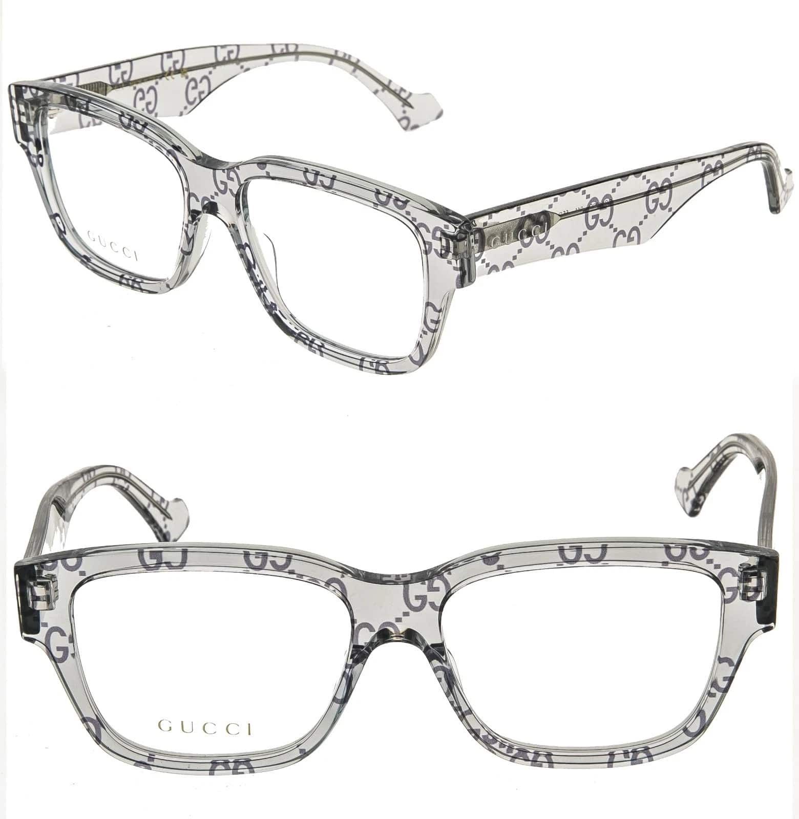 Gucci GUCCI GG1428O 1428 GG Monogram Print Unisex Eyeglasses 011 Size ONE SIZE - 1 Thumbnail