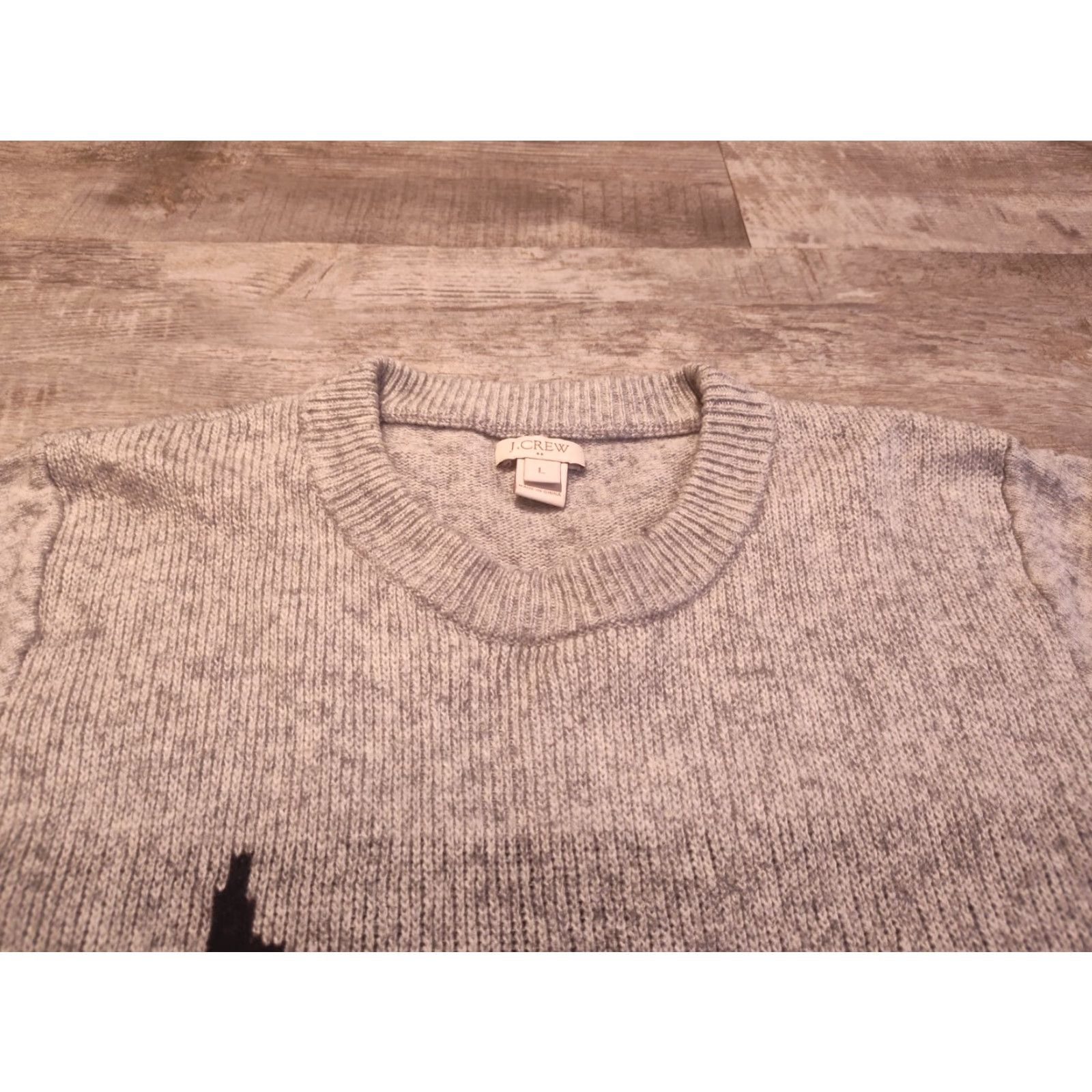 J.Crew J.CREW Sweater Womens L Gray Alpine Ski Merino Wool Blend 3/4 Sleeve Crew Neck Pullover Casual Womens Size L / US 10 / IT 46 - 5 Thumbnail