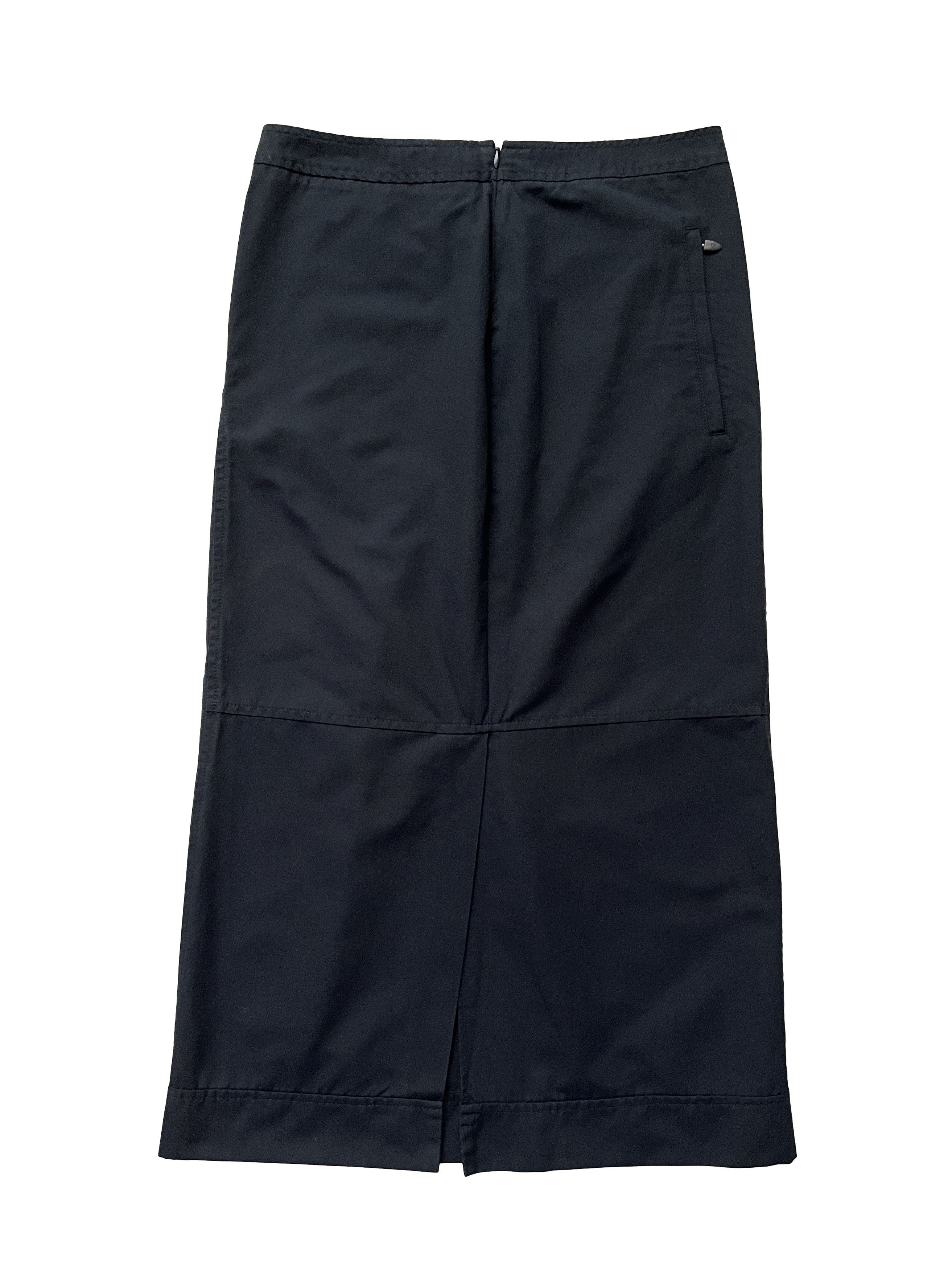 Mandarina Duck ⚡️QUICK SALE⚡️2000's Mandarina Duck Exowear Navy Midi Skirt Size 30" / US 8 / IT 44 - 2 Thumbnail