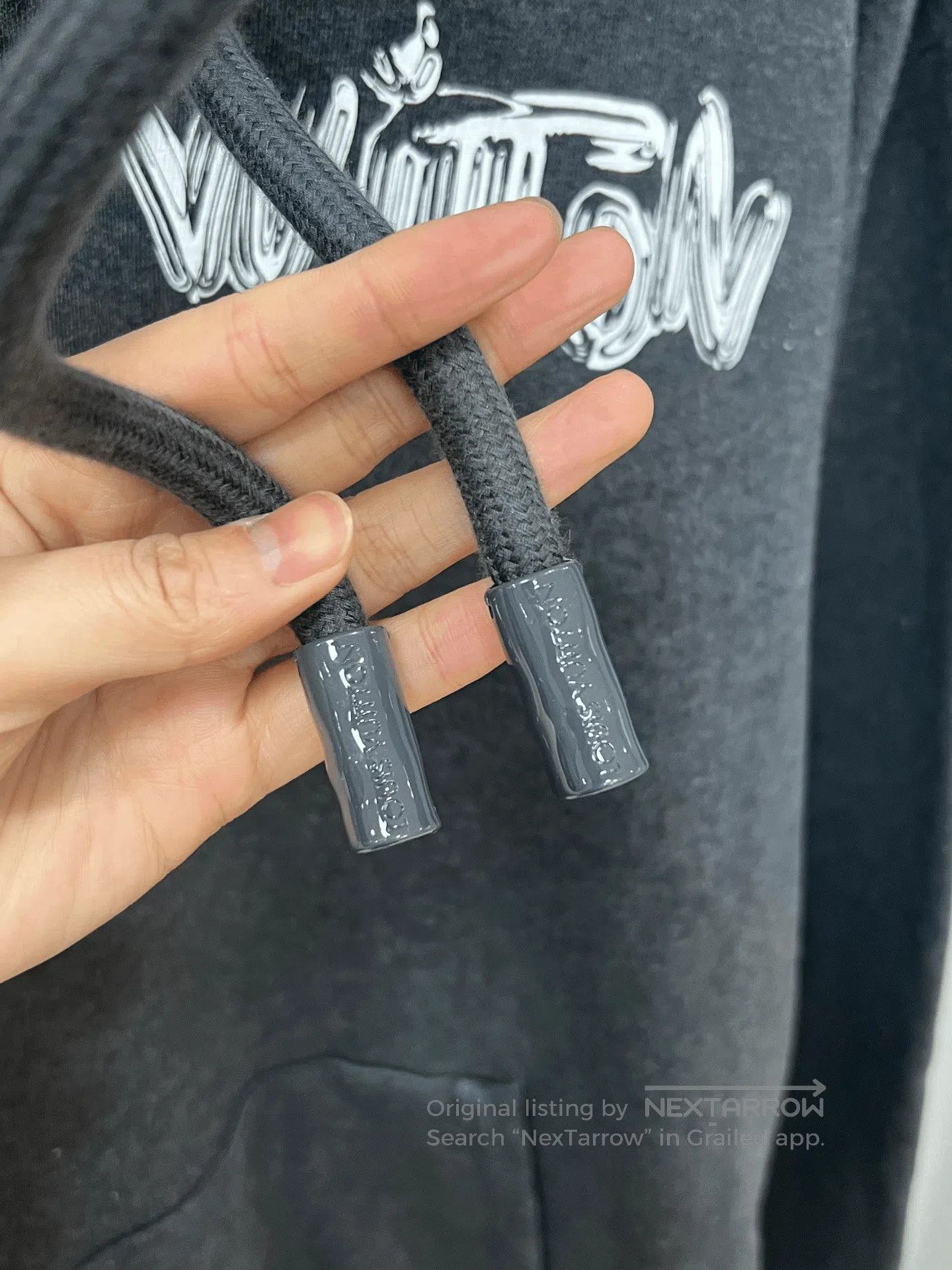 Louis Vuitton LV Gray Graffiti Logo Hoodie. Size US XXL / EU 58 / 5 - 3 Thumbnail