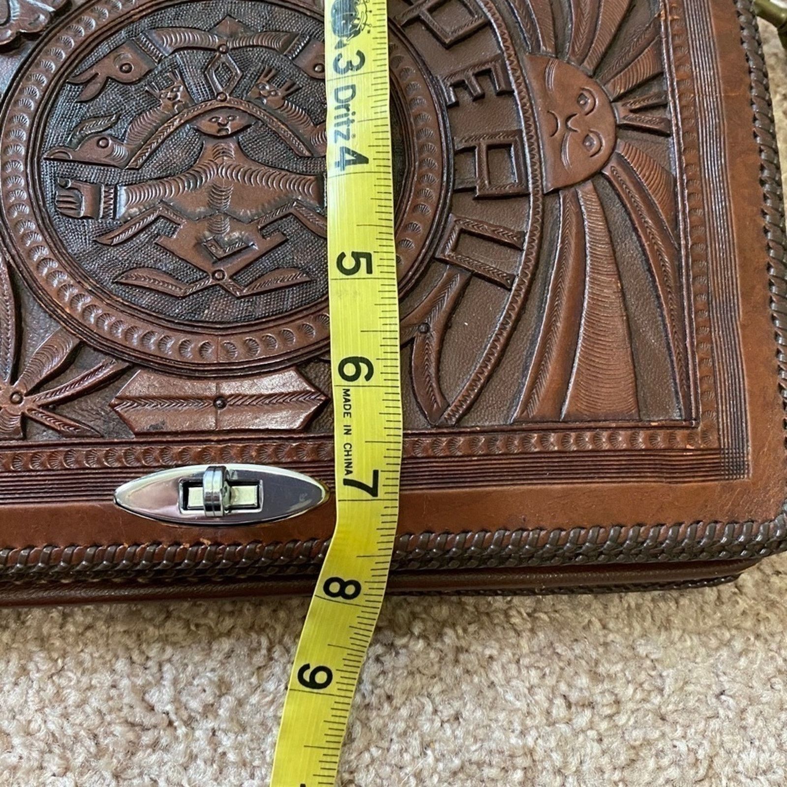 Vintage Vintage Brown Leather Hand Tooled Purse Size ONE SIZE - 10 Thumbnail