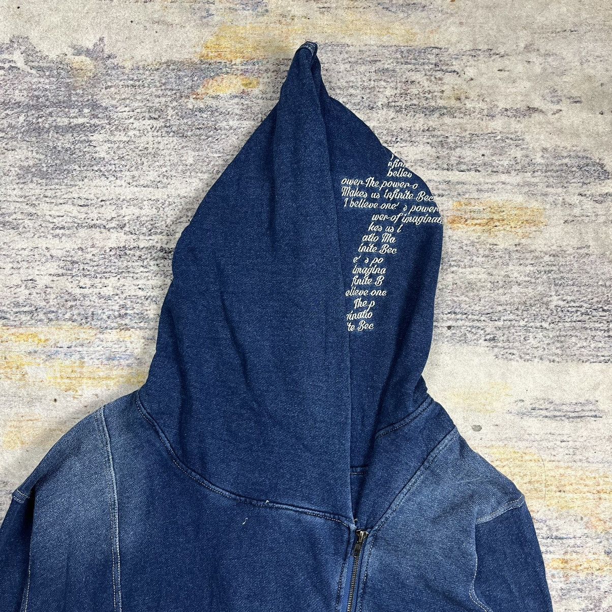 Japanese Brand Heaven and Earth indigo asymmetrical biker zip hoodie Size US M / EU 48-50 / 2 - 9 Thumbnail