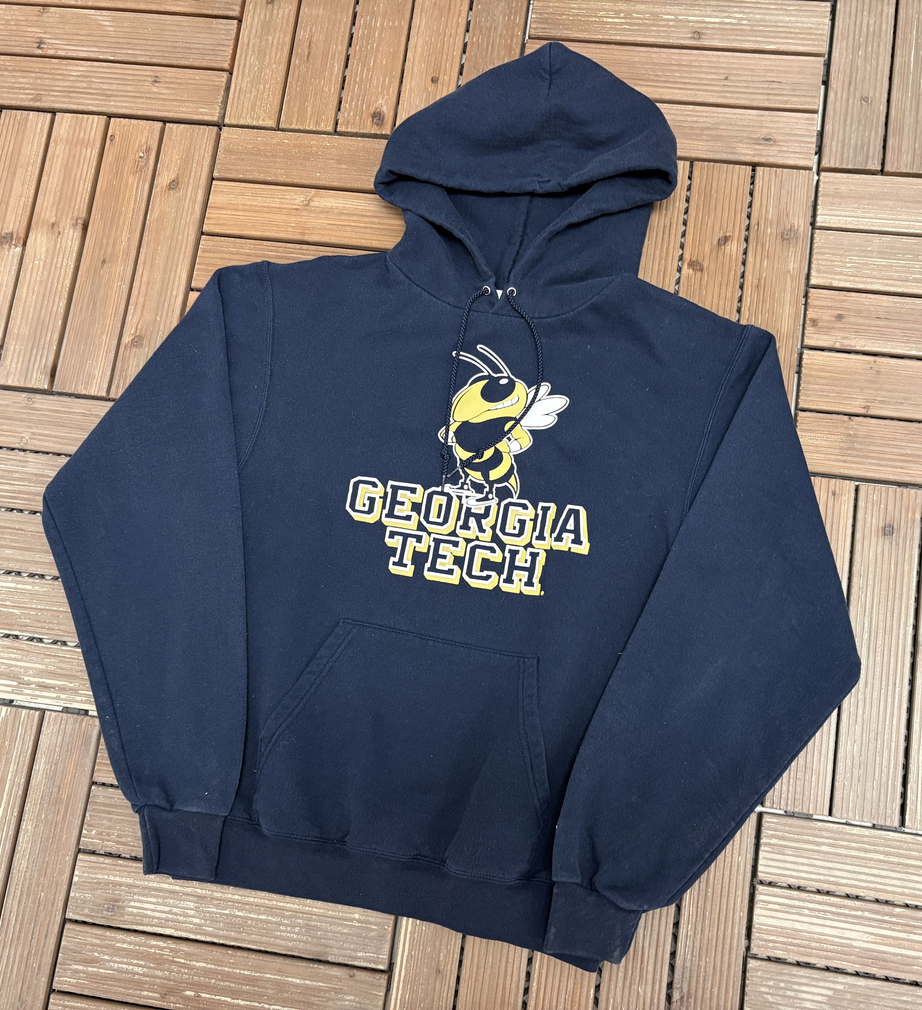 Vintage Georgia Tech Yellow Jackets Vintage Blue Hoodie Sweater Size US S / EU 44-46 / 1 - 3 Thumbnail