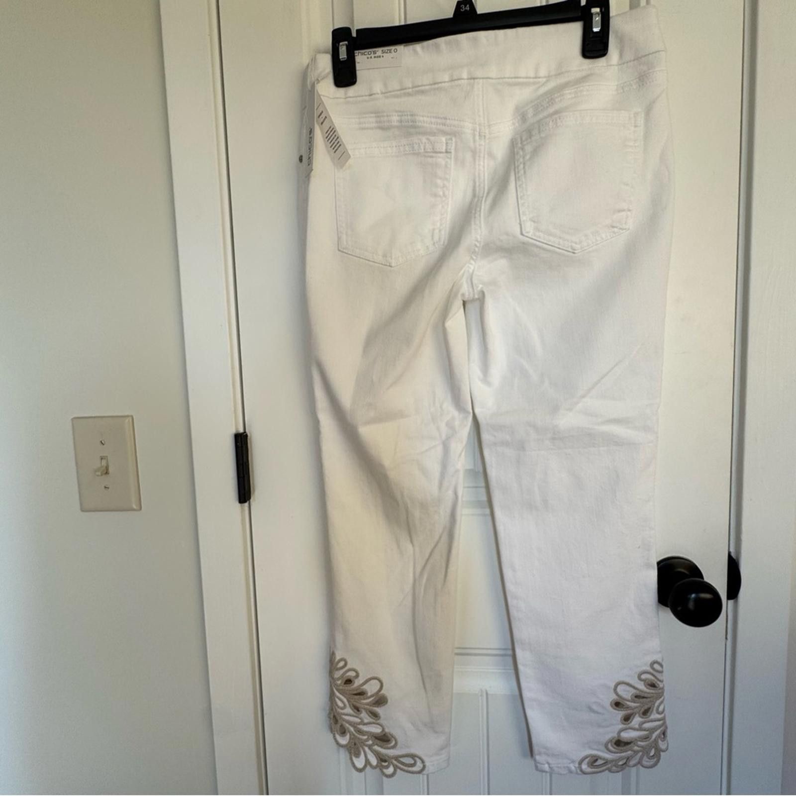Chicos Chico's Crop Alabaster Pants Size 25" / US 0 / IT 36 - 3 Thumbnail