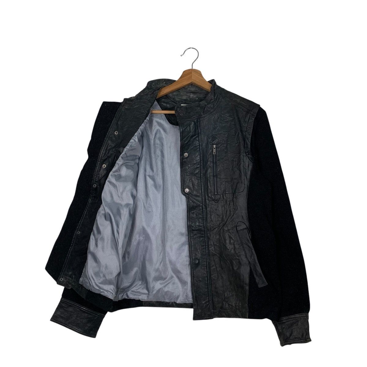 Leather BON Wool Leather Hybrid Jacket #1872-C81 Size US S / EU 44-46 / 1 - 9 Thumbnail