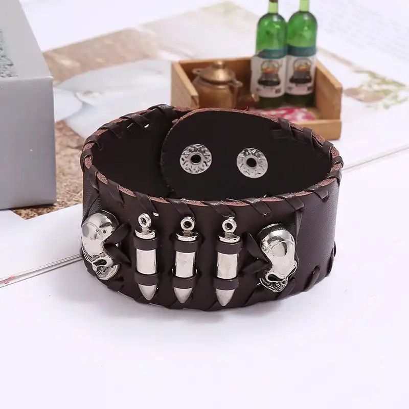 Japanese Brand Genuine Leather Cuff Bracelet Size ONE SIZE - 6 Thumbnail
